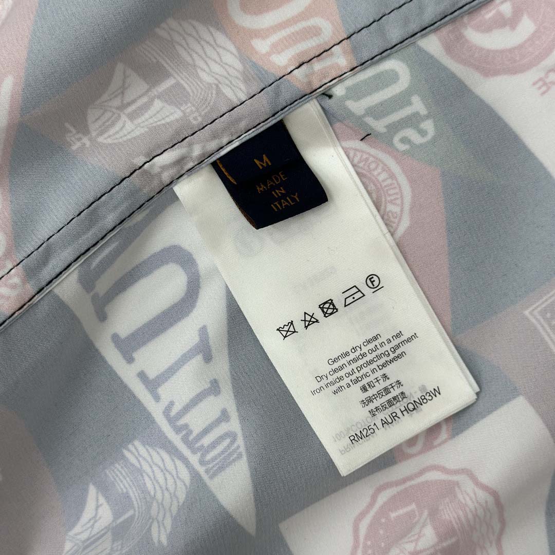 Louis Vuitton Printed Short-Sleeved Silk-Blend Shirt   1AIKBH - EUR FASHION