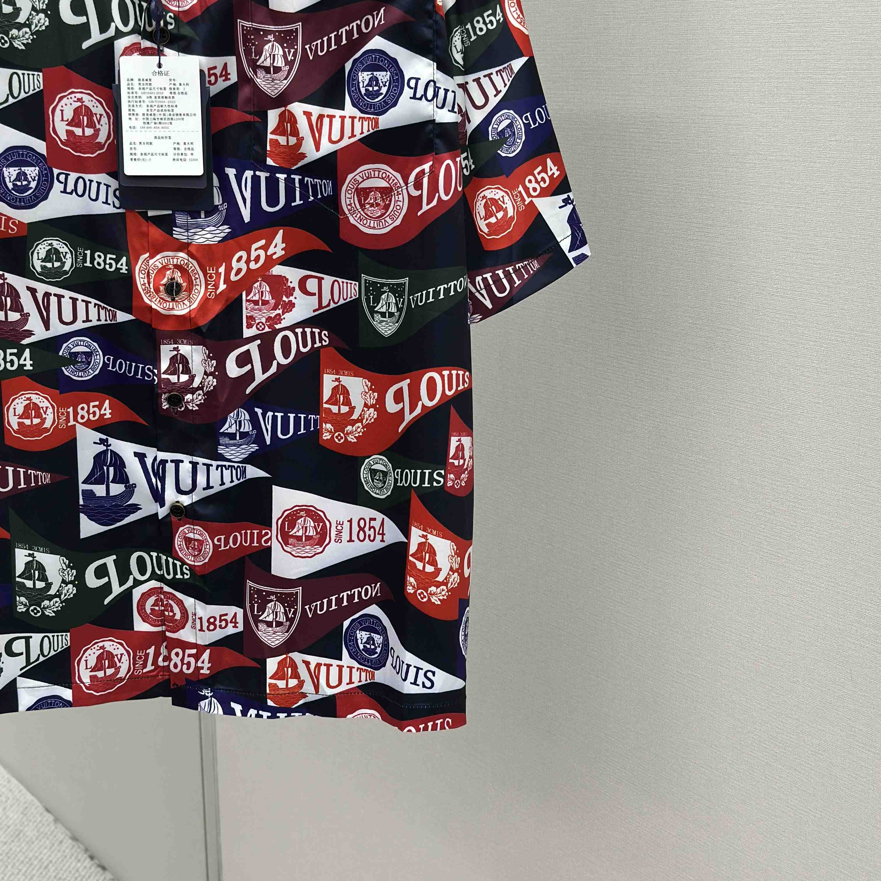 Louis Vuitton Printed Short-Sleeved Silk-Blend Shirt   1AIKBH - EUR FASHION