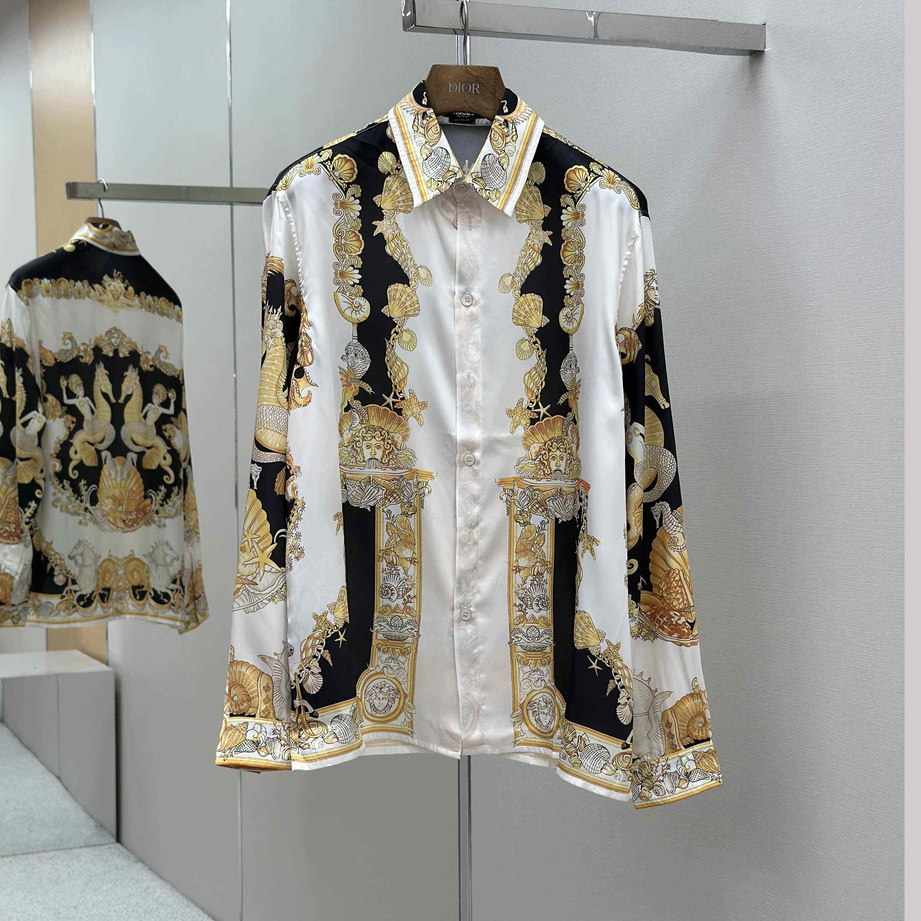 Versace Coral Theatre Silk Shirt - EUR FASHION