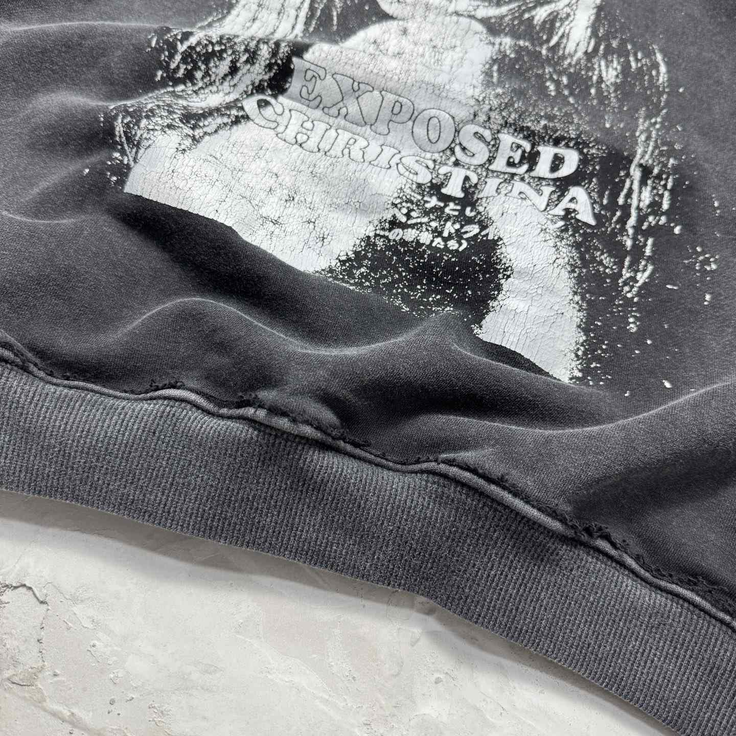 Enfants Riches Déprimés Exposed Christina Hoodie 'Sun Faded Black' - EUR FASHION