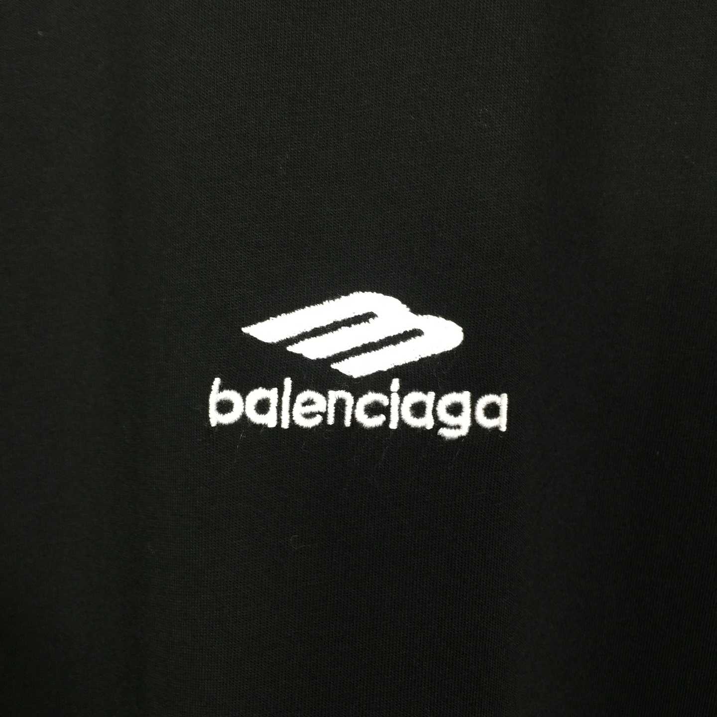 Balenciaga 3B Sports Icon T-Shirt In Washed Black Dry Fleece - EUR FASHION