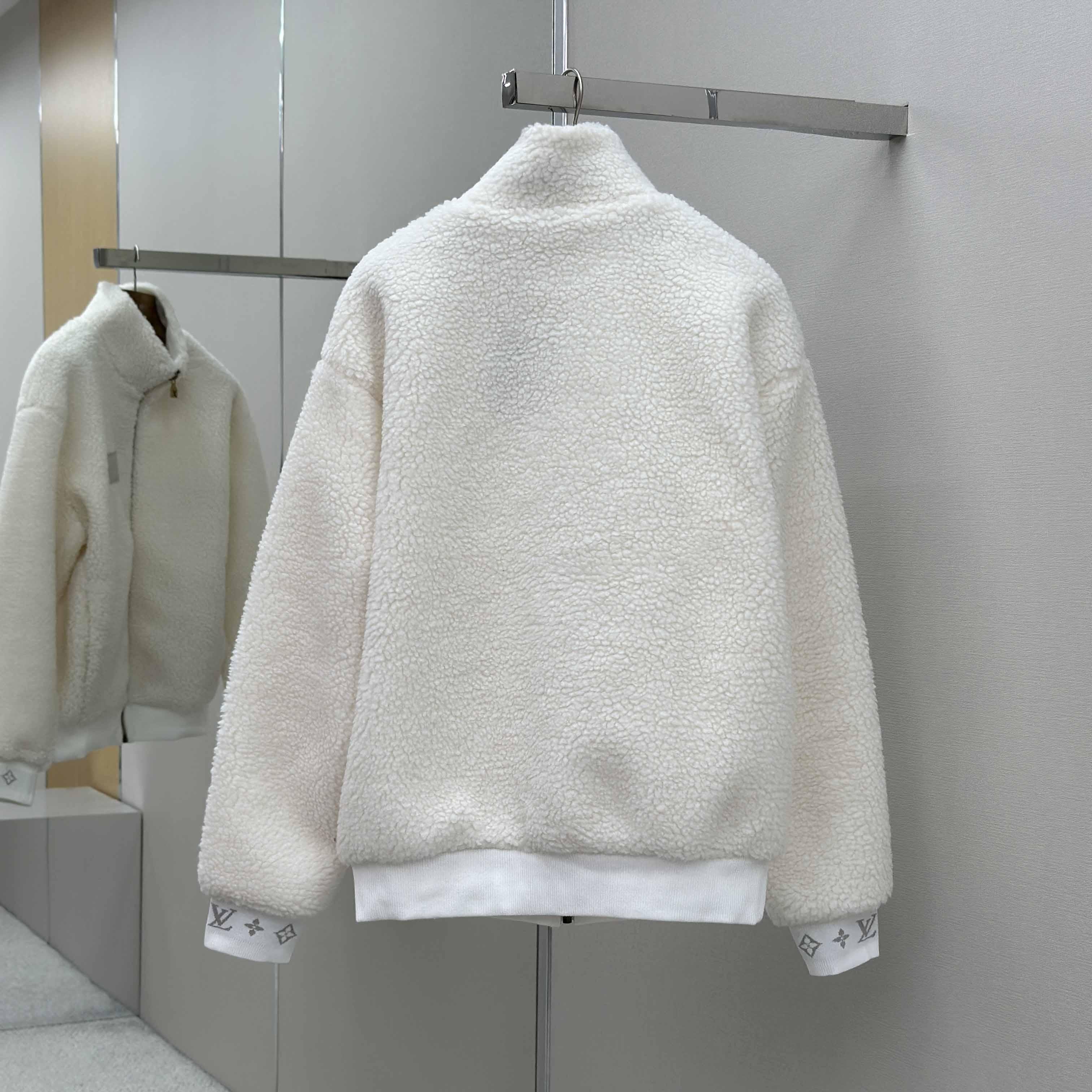 Louis Vuitton Leather Patch Fleece Blouson   1AHUGL - EUR FASHION