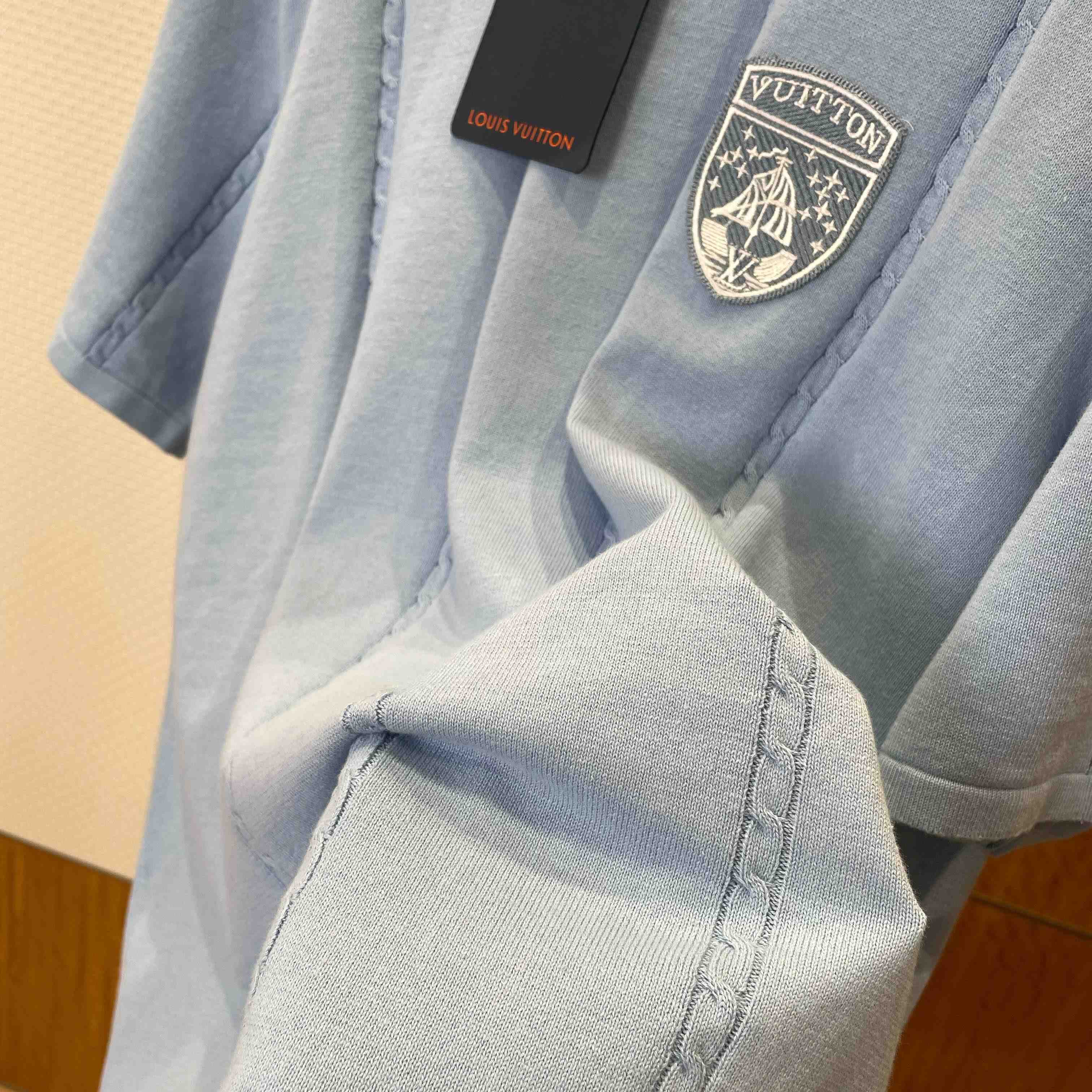 Louis Vuitton Silk-Cotton Short-Sleeved Crewneck   1AIJYJ - EUR FASHION