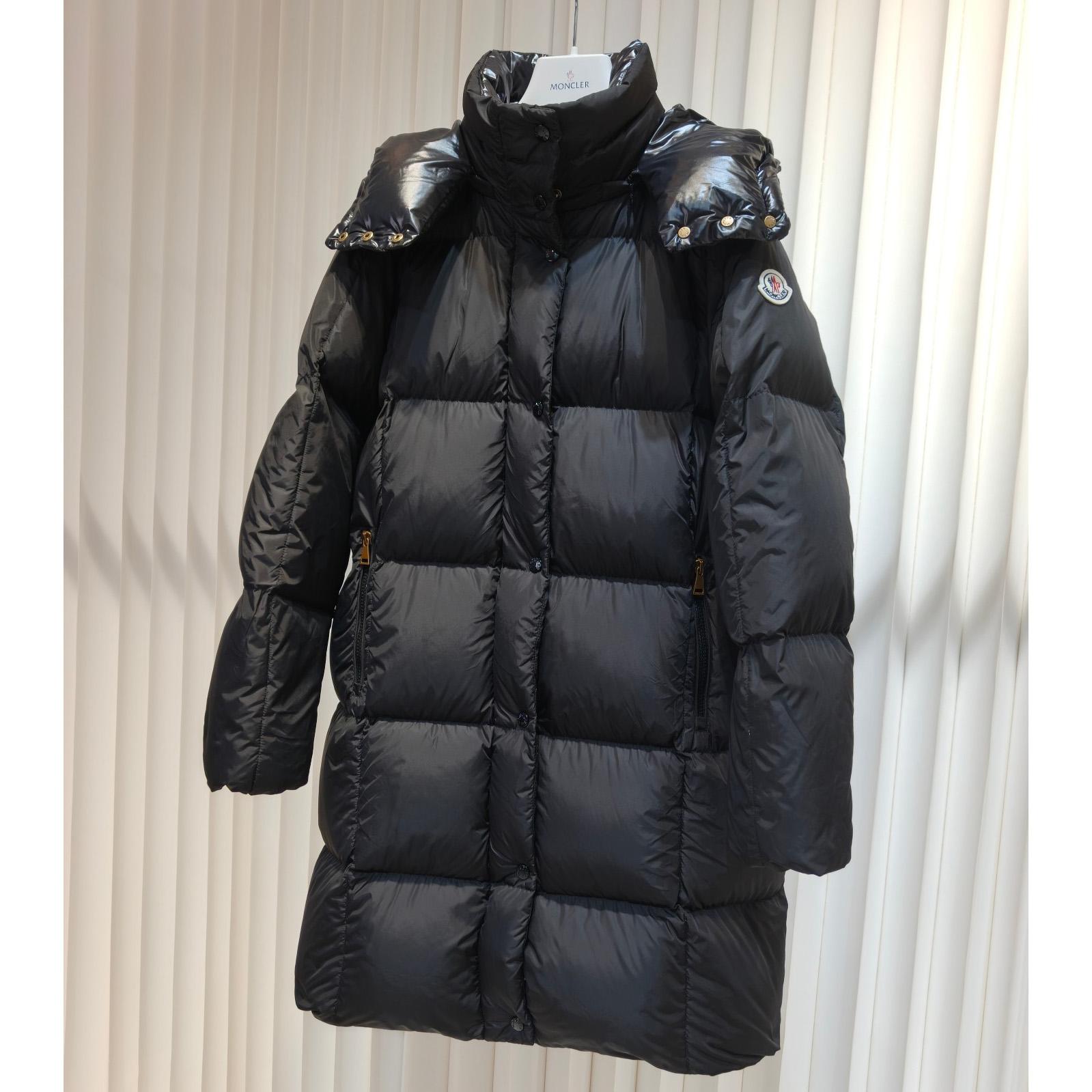 Moncler Litte Square-Quilted Hooded Long Down Jacket - EUR FASHION