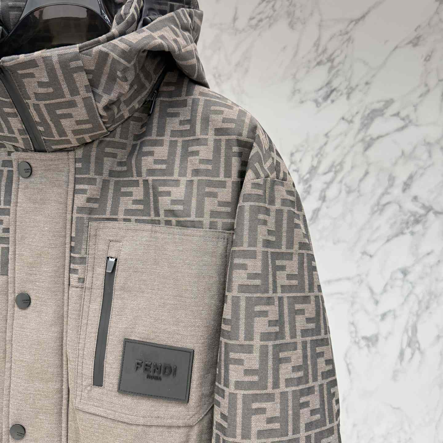 Fendi 'FF Denim Tech' Padded Jacket - EUR FASHION