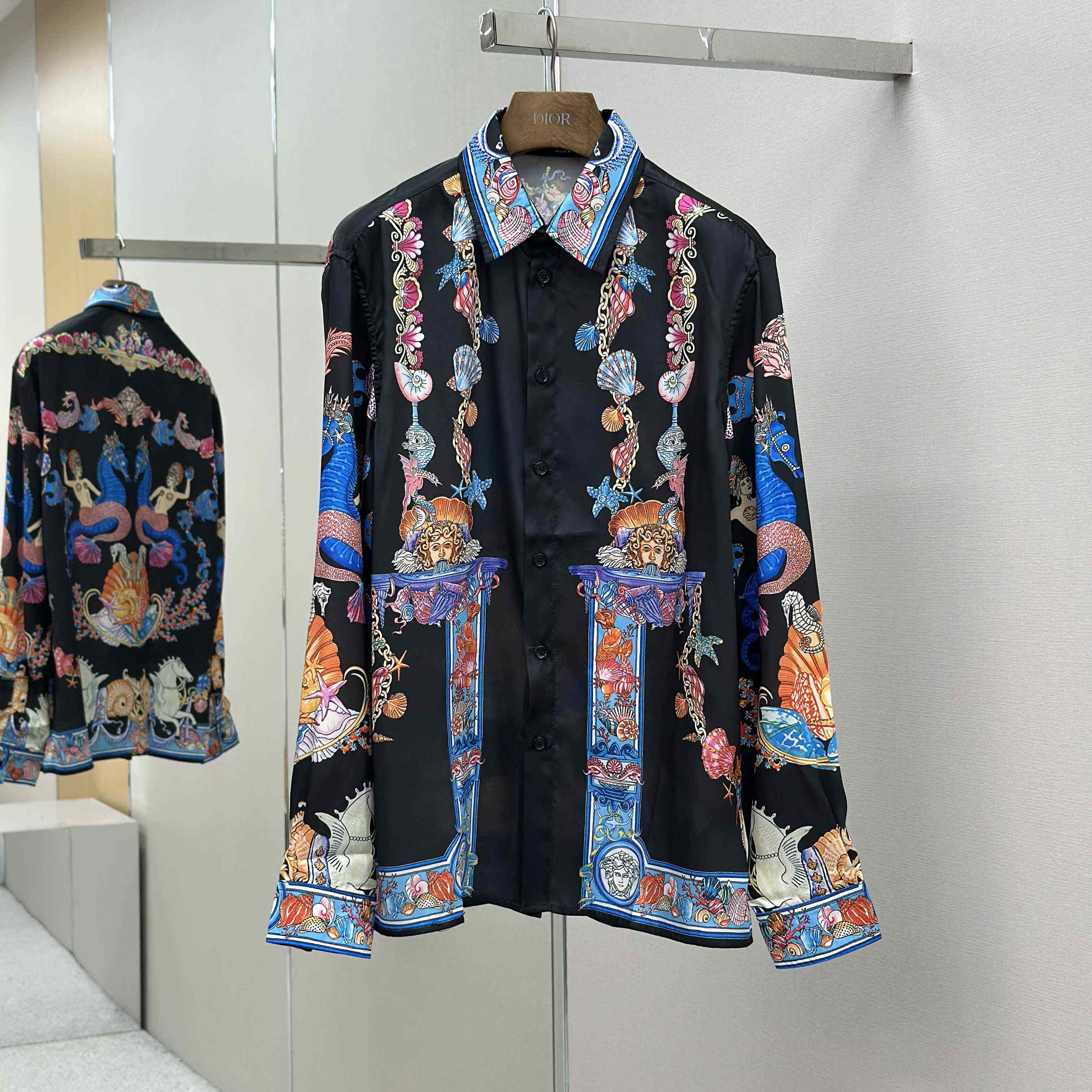 Versace Coral Theatre Silk Shirt - EUR FASHION