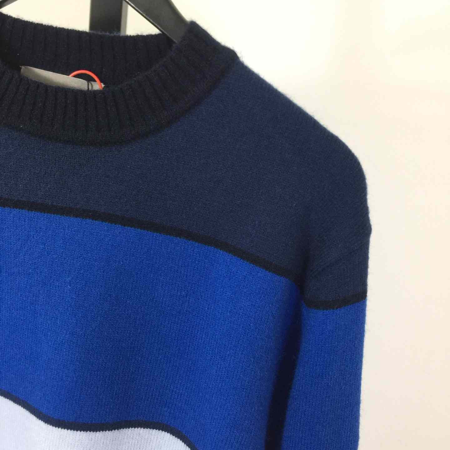 Dior CD Diamond Sweater Blue Cashmere and Cotton Jersey - EUR FASHION