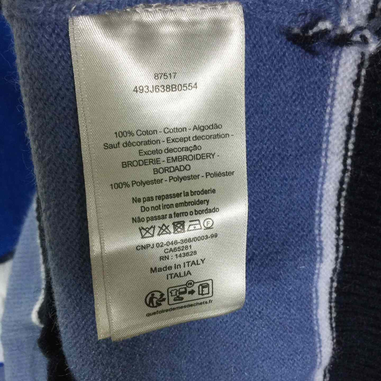 Dior CD Diamond Sweater Blue Cashmere and Cotton Jersey - EUR FASHION