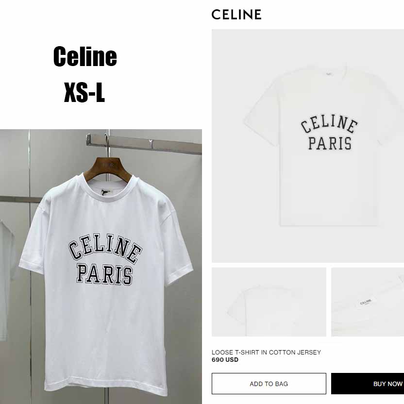 Celine Loose T-shirt In Cotton Jersey - EUR FASHION
