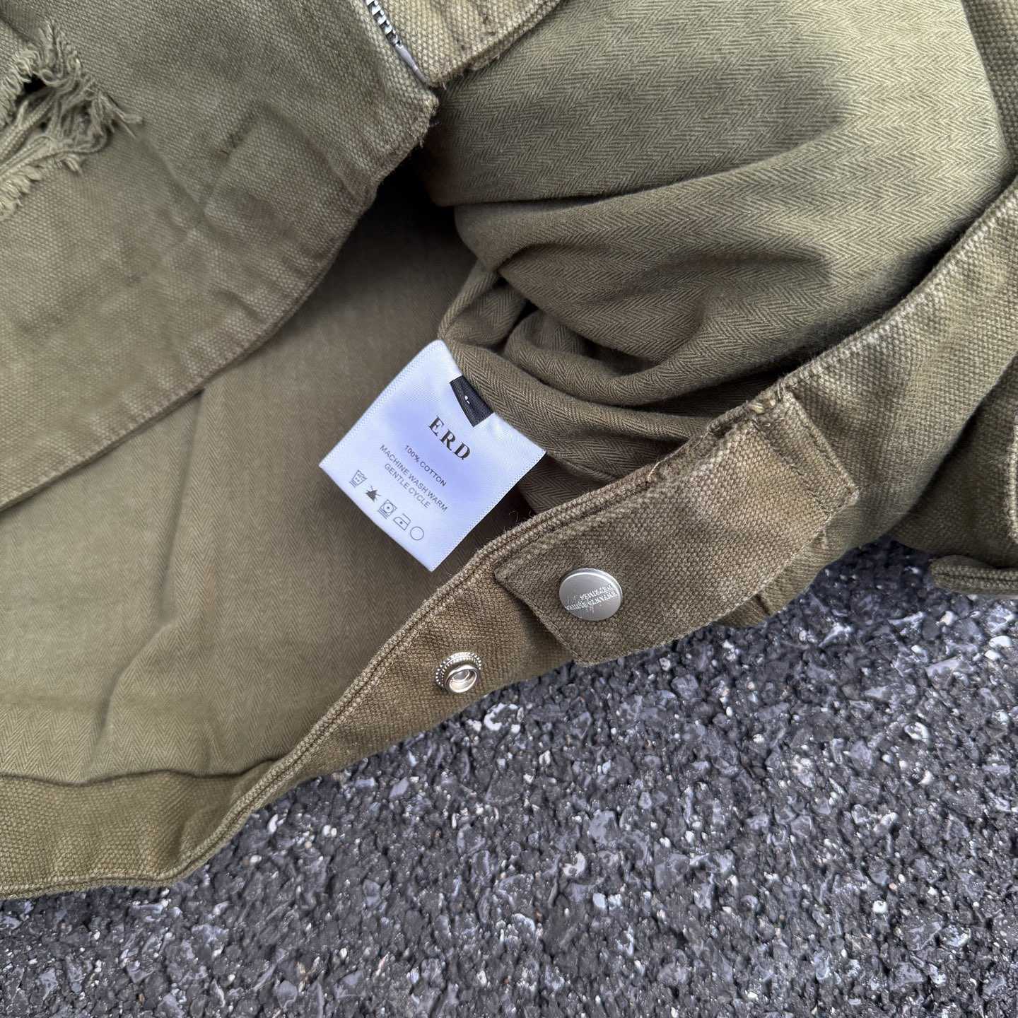 Enfants Riches Deprimes Army Green Old Collar Jacket  - EUR FASHION