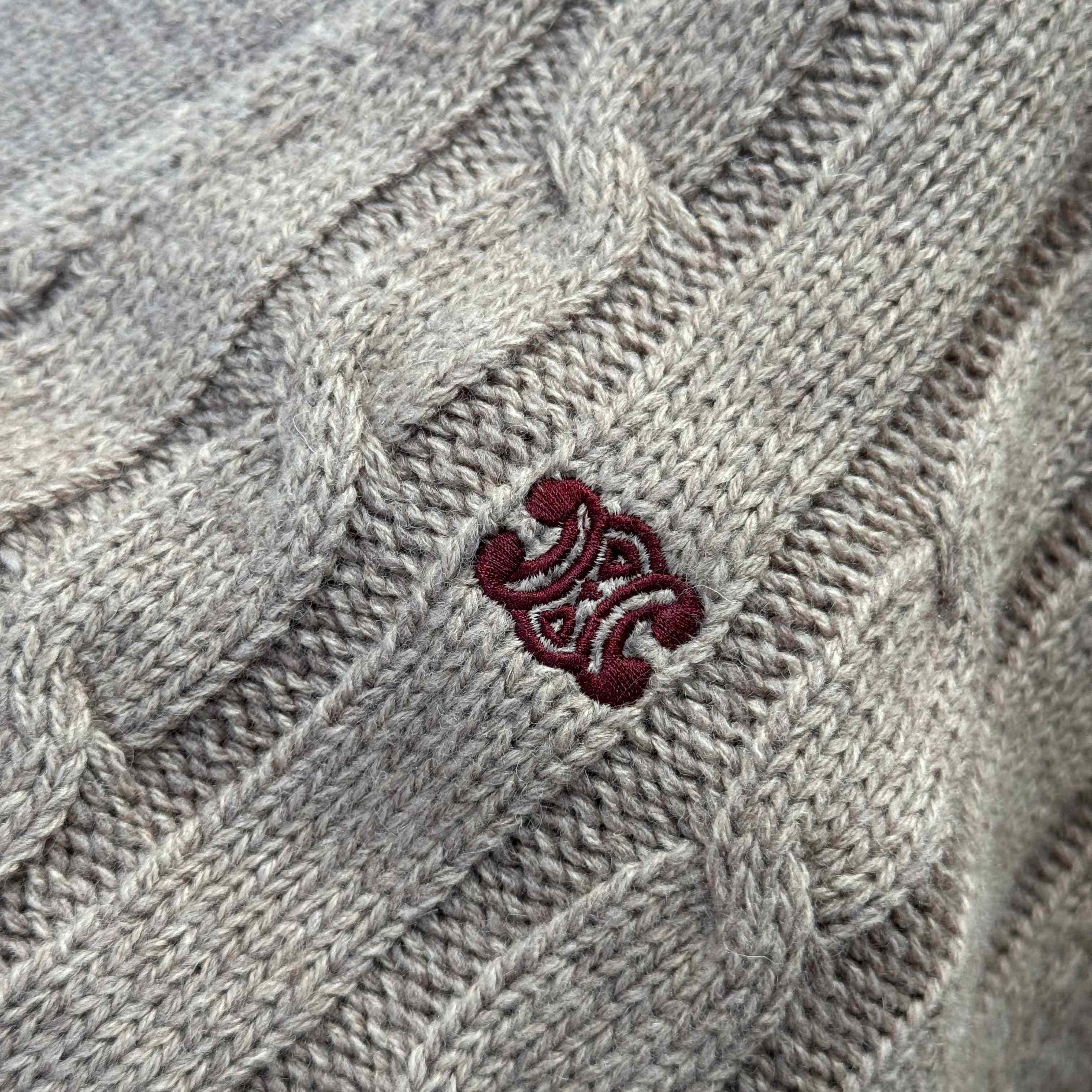 Celine Triomphe Cardigan In Cable-Knit Cashmere - EUR FASHION