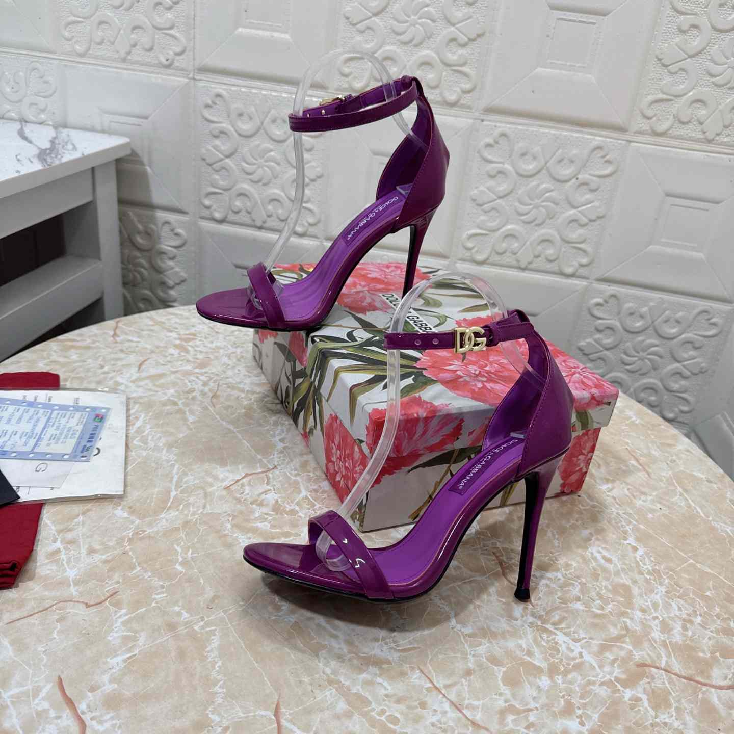 Dolce & Gabbana DNA 105mm Ankle-strap Stiletto Sandals - EUR FASHION