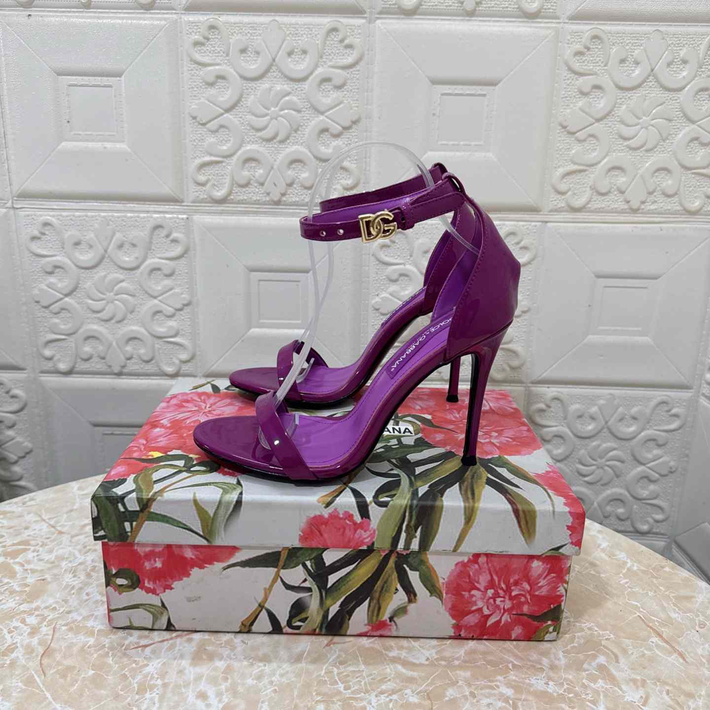 Dolce & Gabbana DNA 105mm Ankle-strap Stiletto Sandals - EUR FASHION