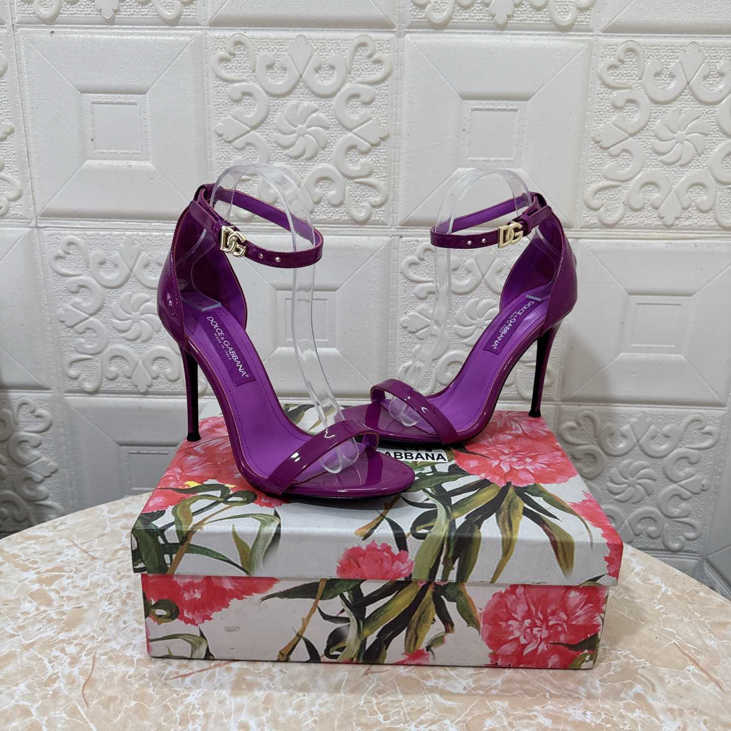 Dolce & Gabbana DNA 105mm Ankle-strap Stiletto Sandals - EUR FASHION