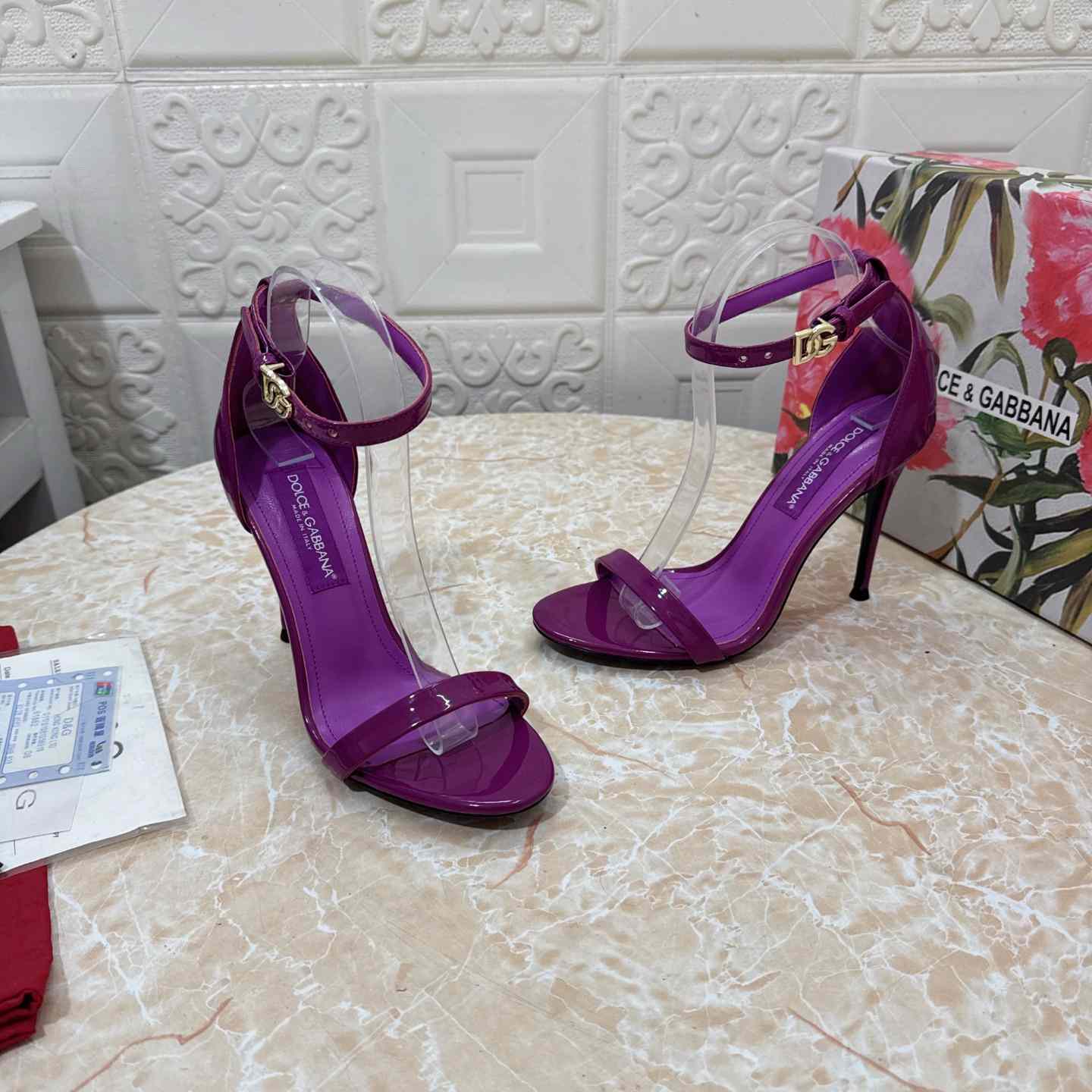 Dolce & Gabbana DNA 105mm Ankle-strap Stiletto Sandals - EUR FASHION