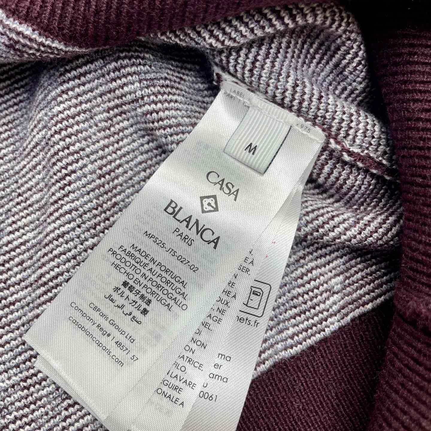 Casablanca Merino Diagonal Tennis Polo   Z6025 - EUR FASHION