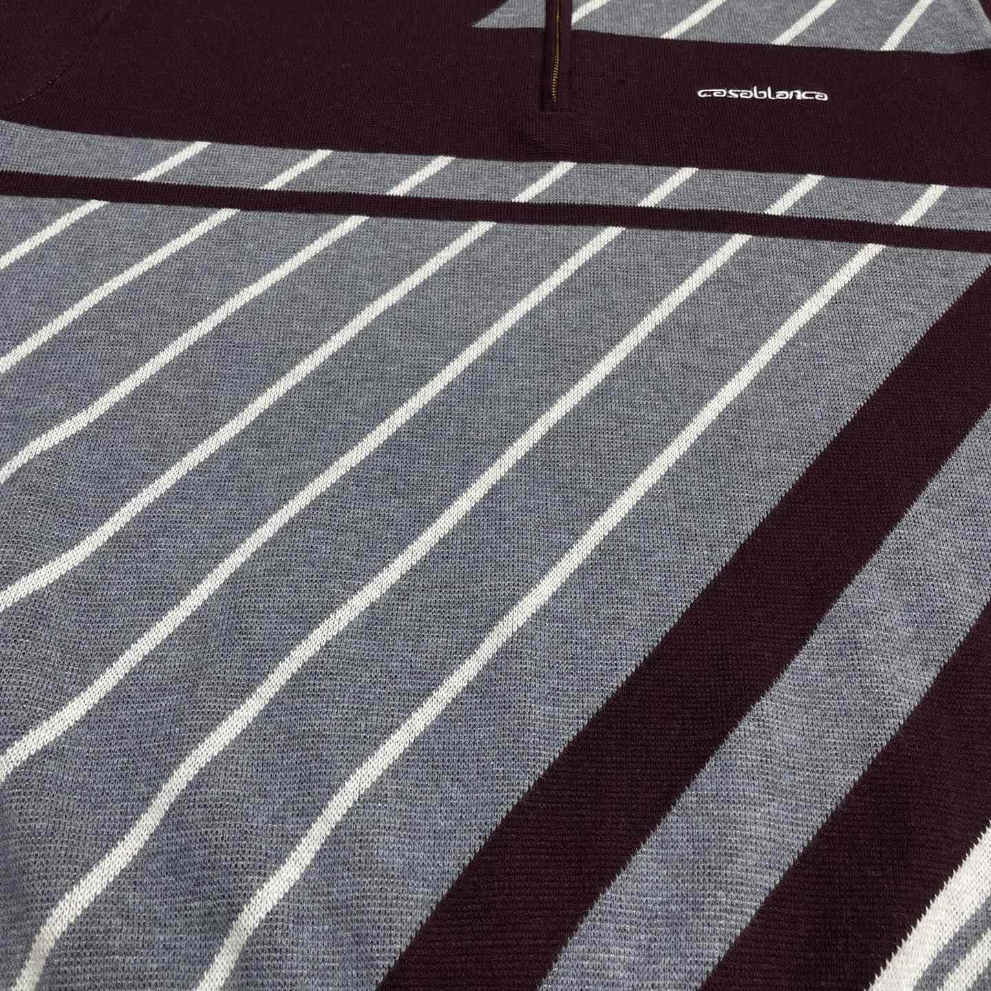 Casablanca Merino Diagonal Tennis Polo   Z6025 - EUR FASHION