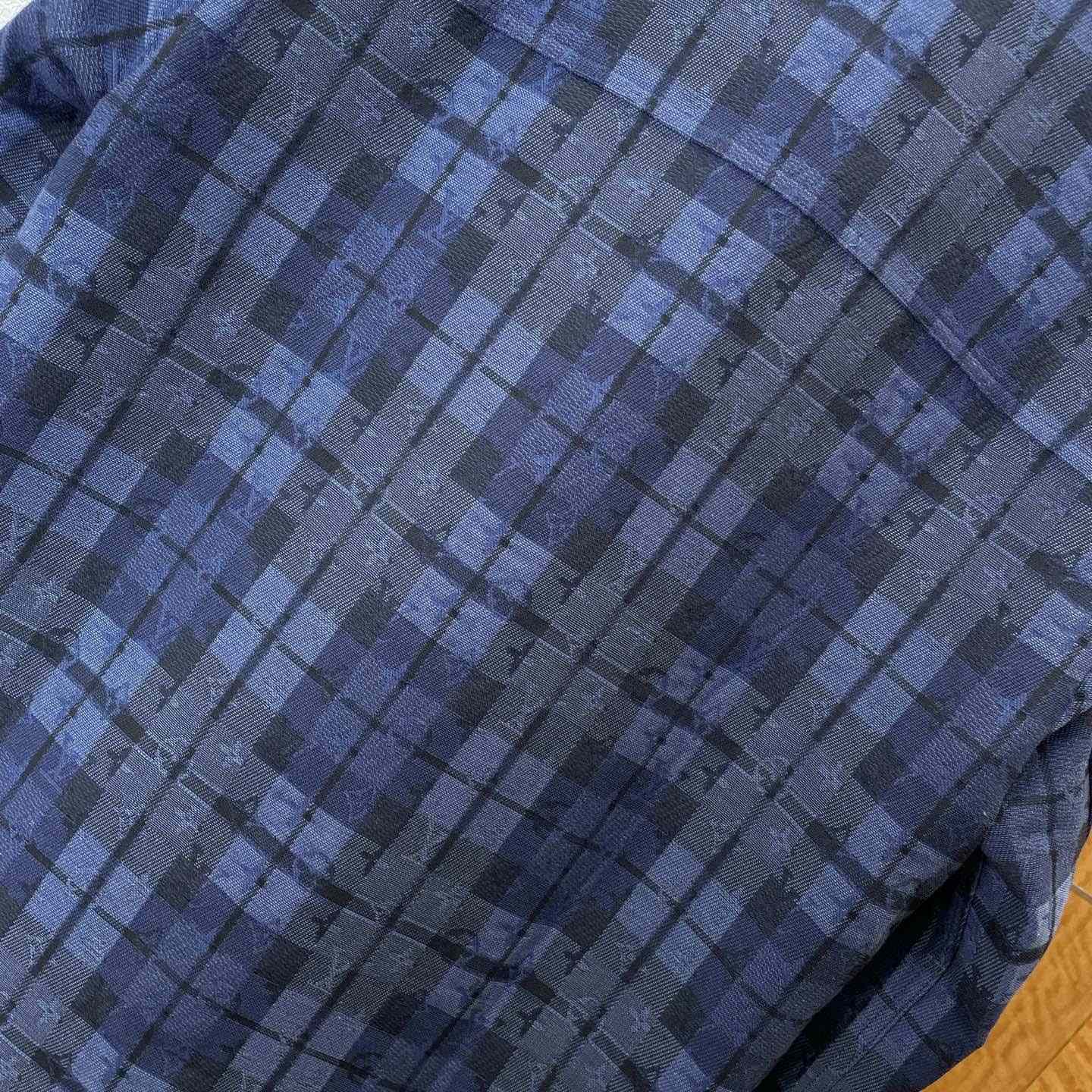 Louis Vuitton Monogram Tartan Denim Overshirt   1AIK94 - EUR FASHION