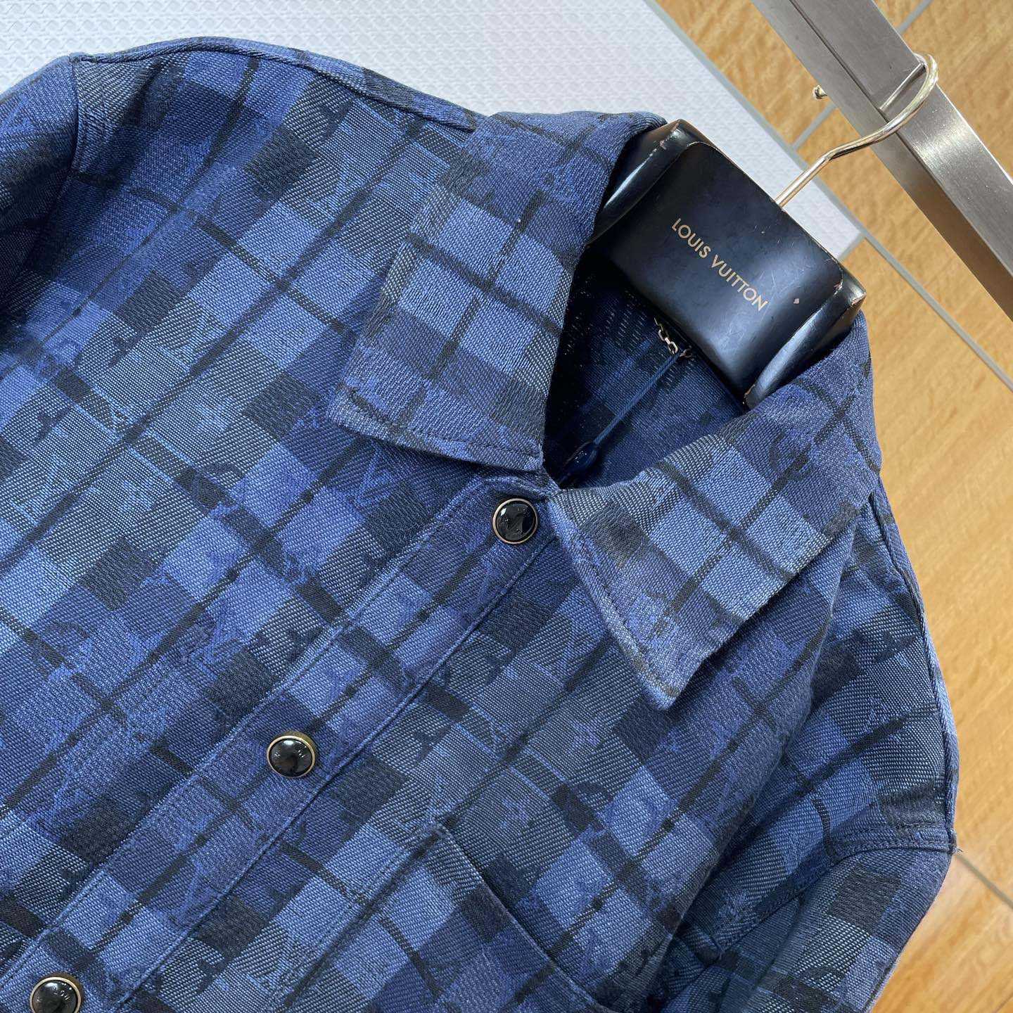 Louis Vuitton Monogram Tartan Denim Overshirt   1AIK94 - EUR FASHION