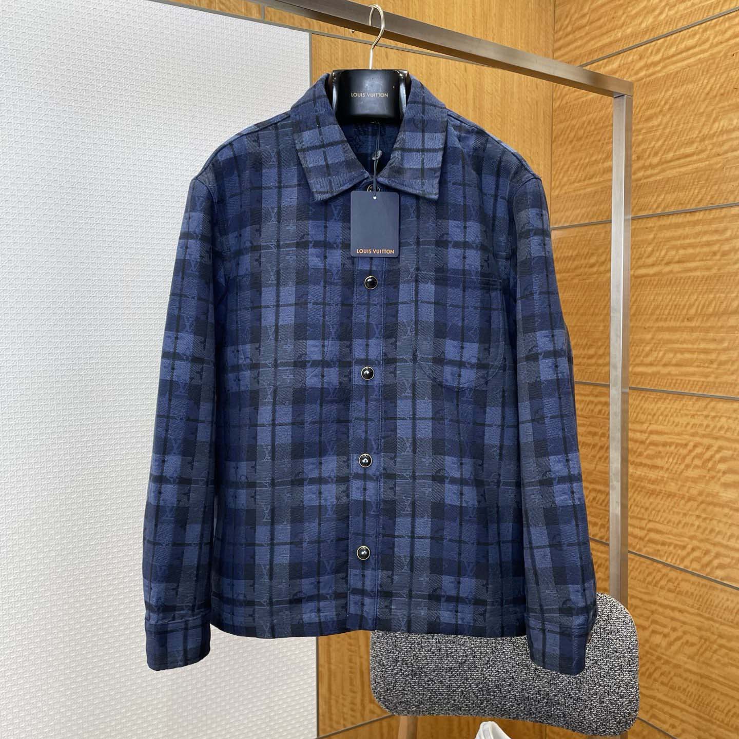 Louis Vuitton Monogram Tartan Denim Overshirt   1AIK94 - EUR FASHION