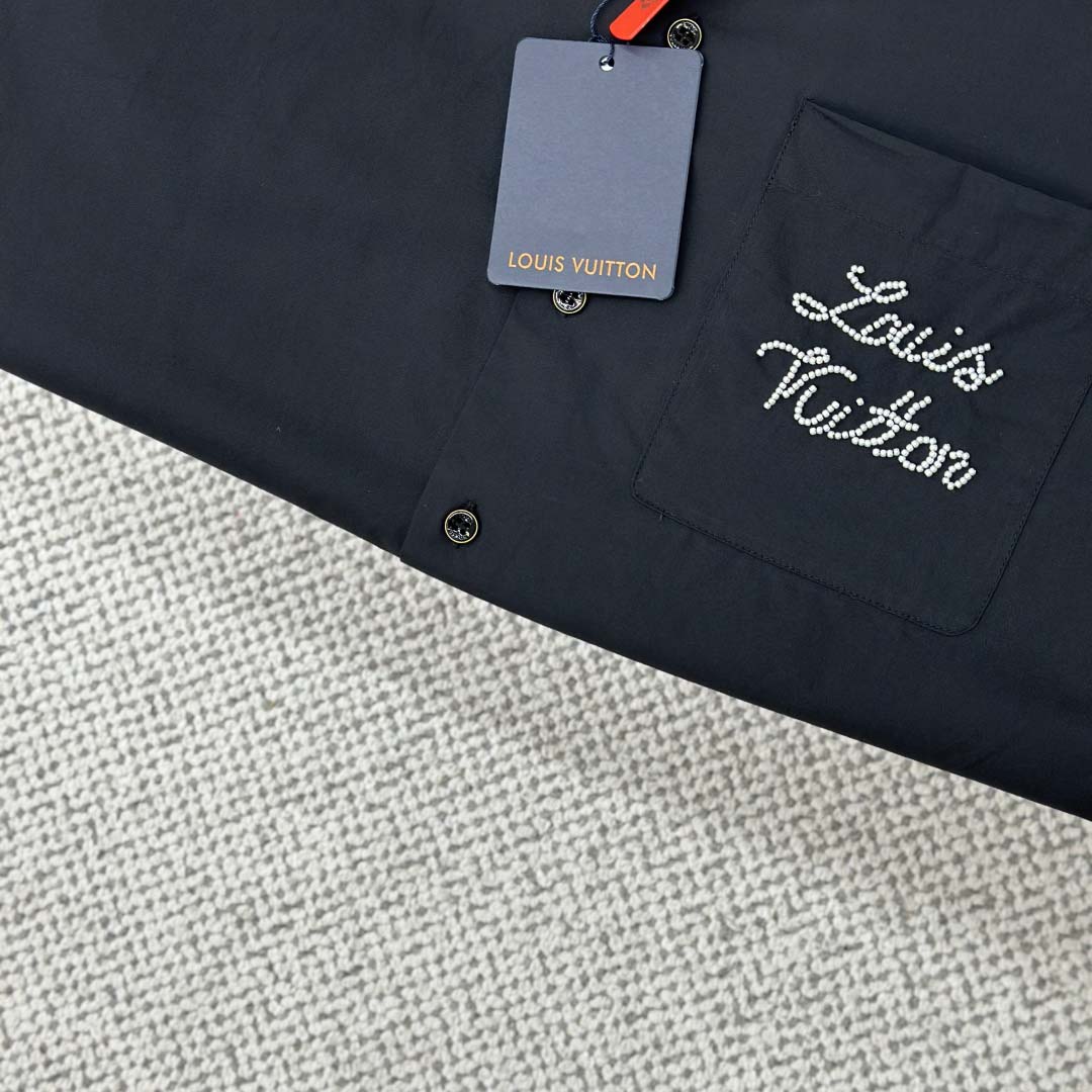 Louis Vuitton Embroidered Signature Long-Sleeved Shirt   1AIMIY - EUR FASHION