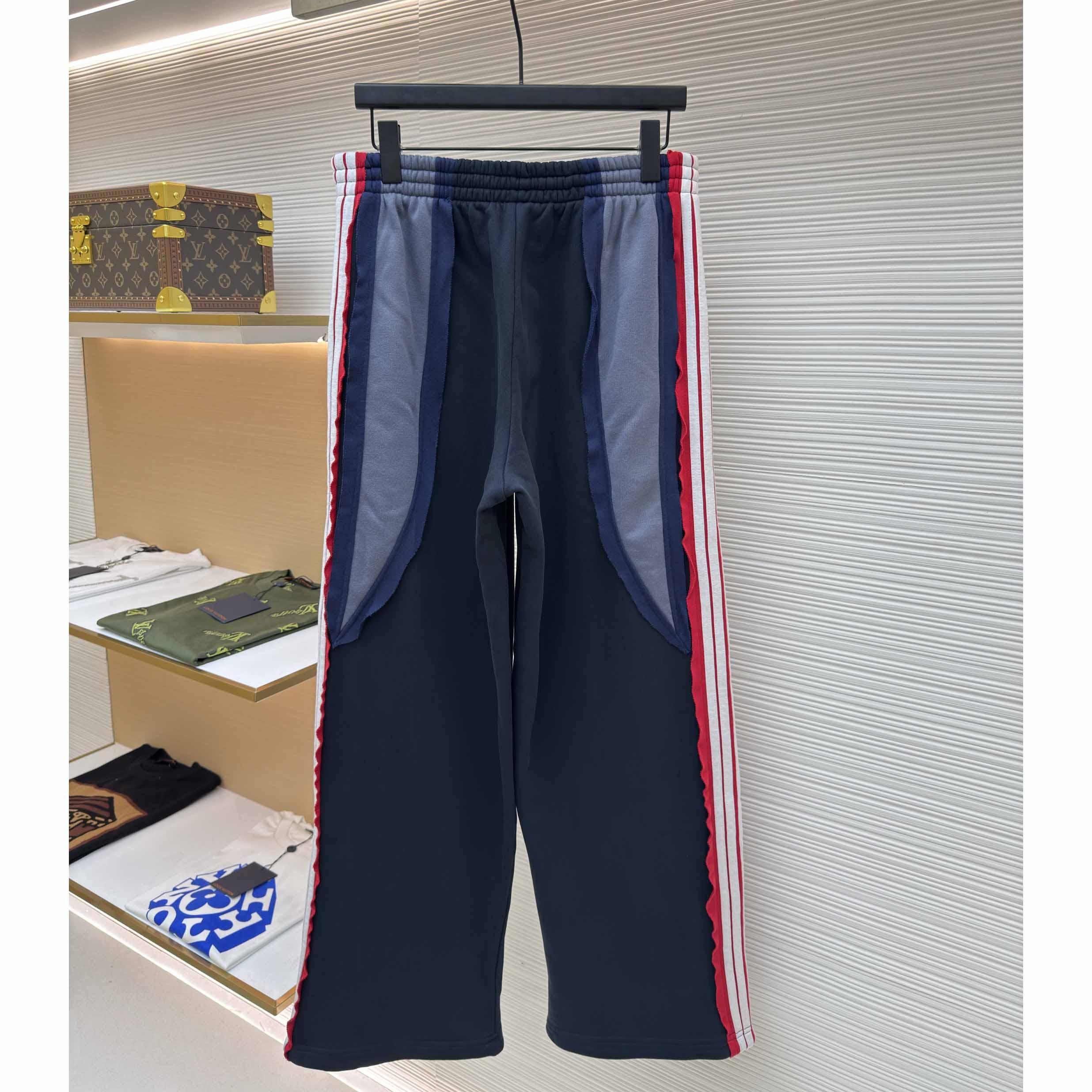 Balenciaga Cut-Up Oversized Sweatpants In Faded Black And White Dry Fleece - EUR FASHION