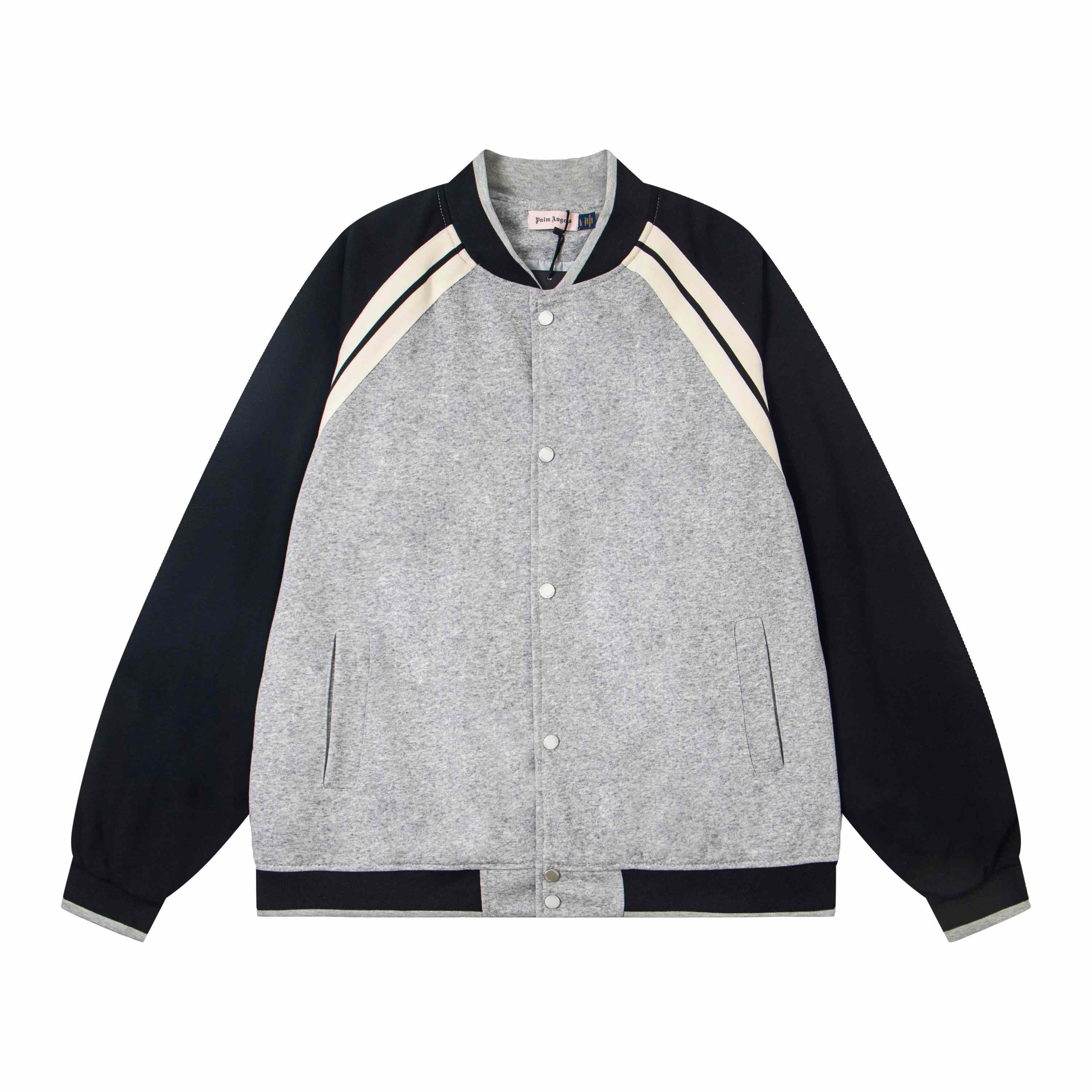 Palm Angels Curved Logo Track Varsity Jacket - EUR FASHION