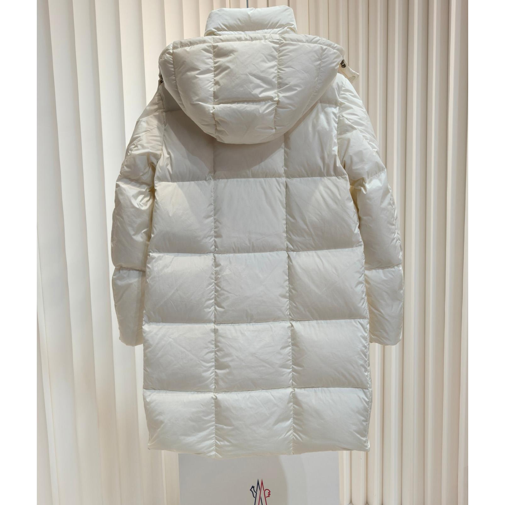 Moncler Litte Square-Quilted Hooded Long Down Jacket - EUR FASHION