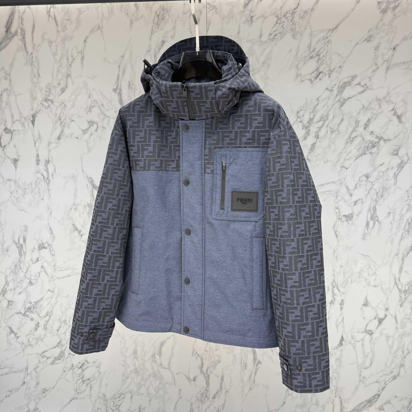 Fendi 'FF Denim Tech' Padded Jacket - EUR FASHION