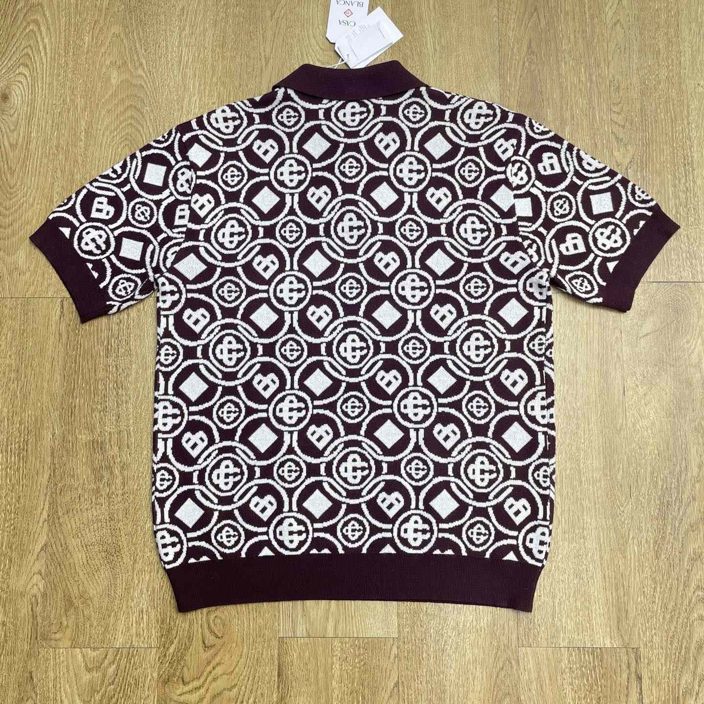 Casablanca Monogram Cotton Knit Polo shirt    Z6027 - EUR FASHION