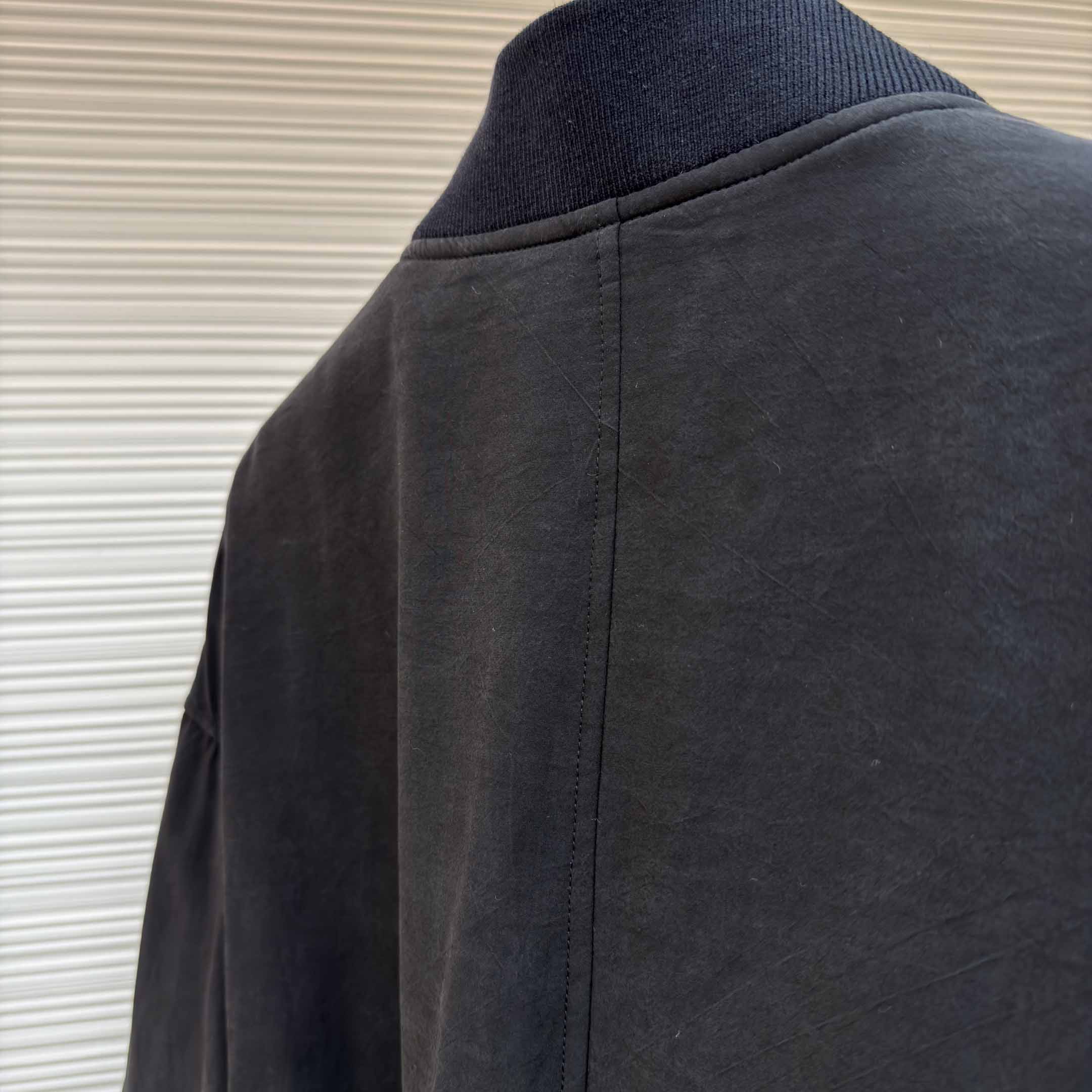 Dior x Stone Island Habotai Silk Blend Bomber Jacket Black  - EUR FASHION