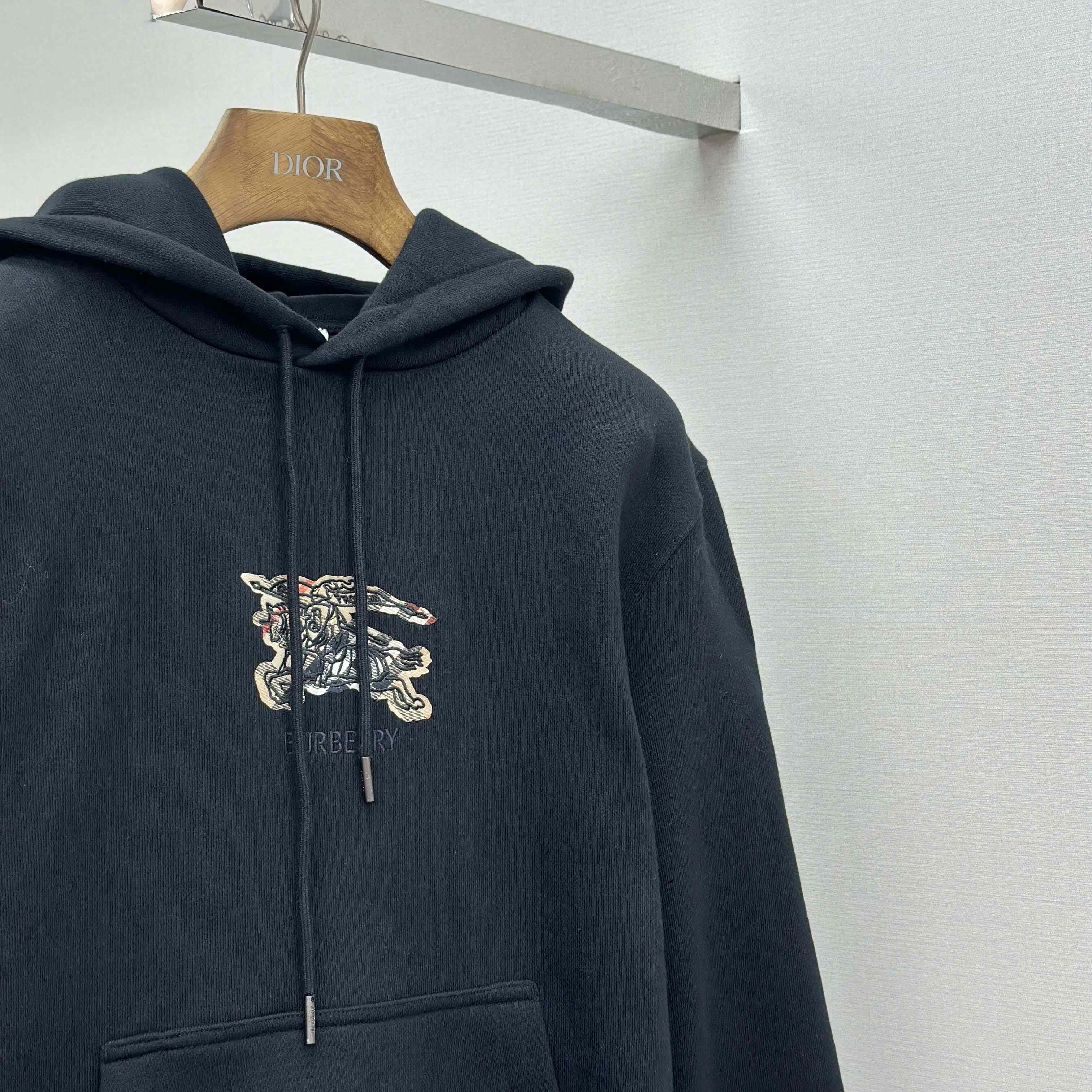 Burberry EKD Check Cotton Hoodie   - EUR FASHION