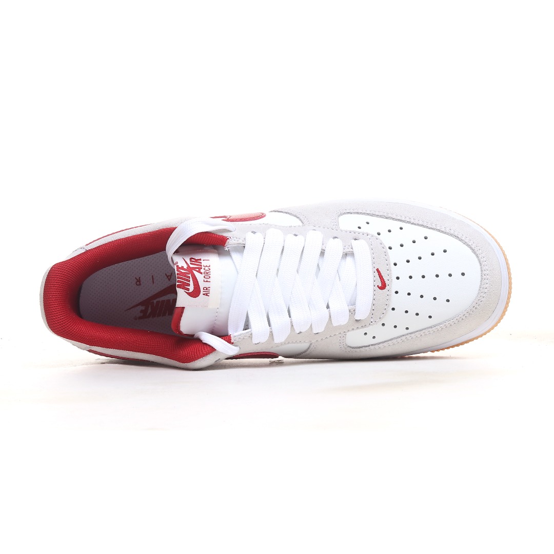 Nike Air Force 1 ’07 Low “White Grey Red Swoosh” IB6388-101 - EUR FASHION
