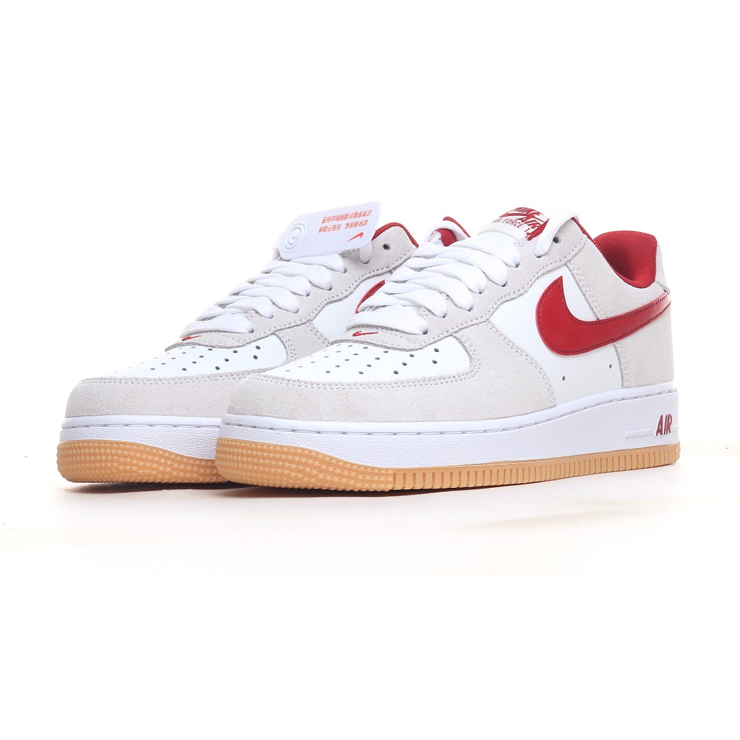 Nike Air Force 1 ’07 Low “White Grey Red Swoosh” IB6388-101 - EUR FASHION