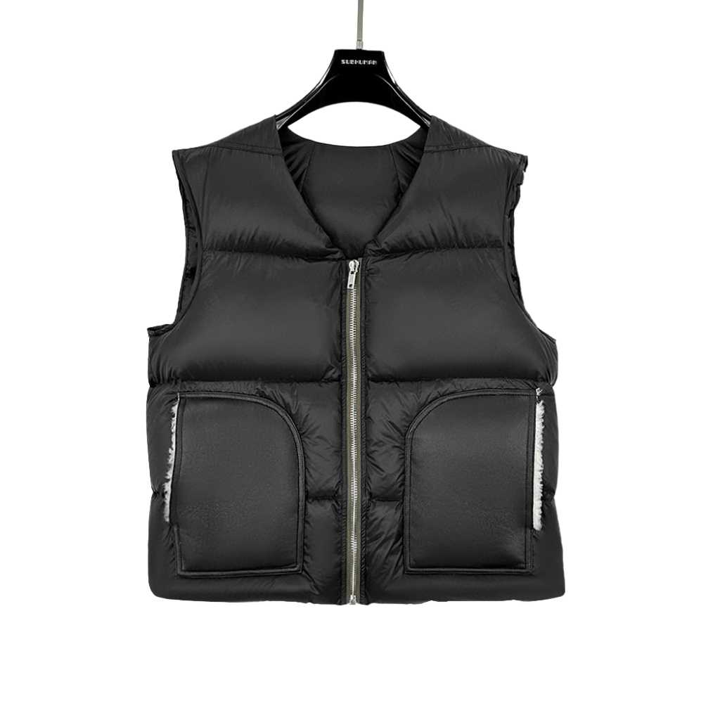 Rick Owens Pocket Goose Down Puffer Vest - EUR FASHION