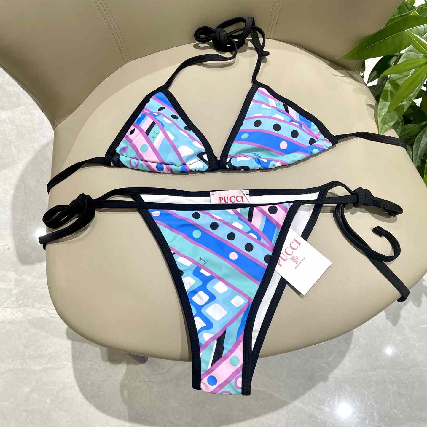 Pucci Iride-Print Bikini Top And Bikini Briefs - EUR FASHION