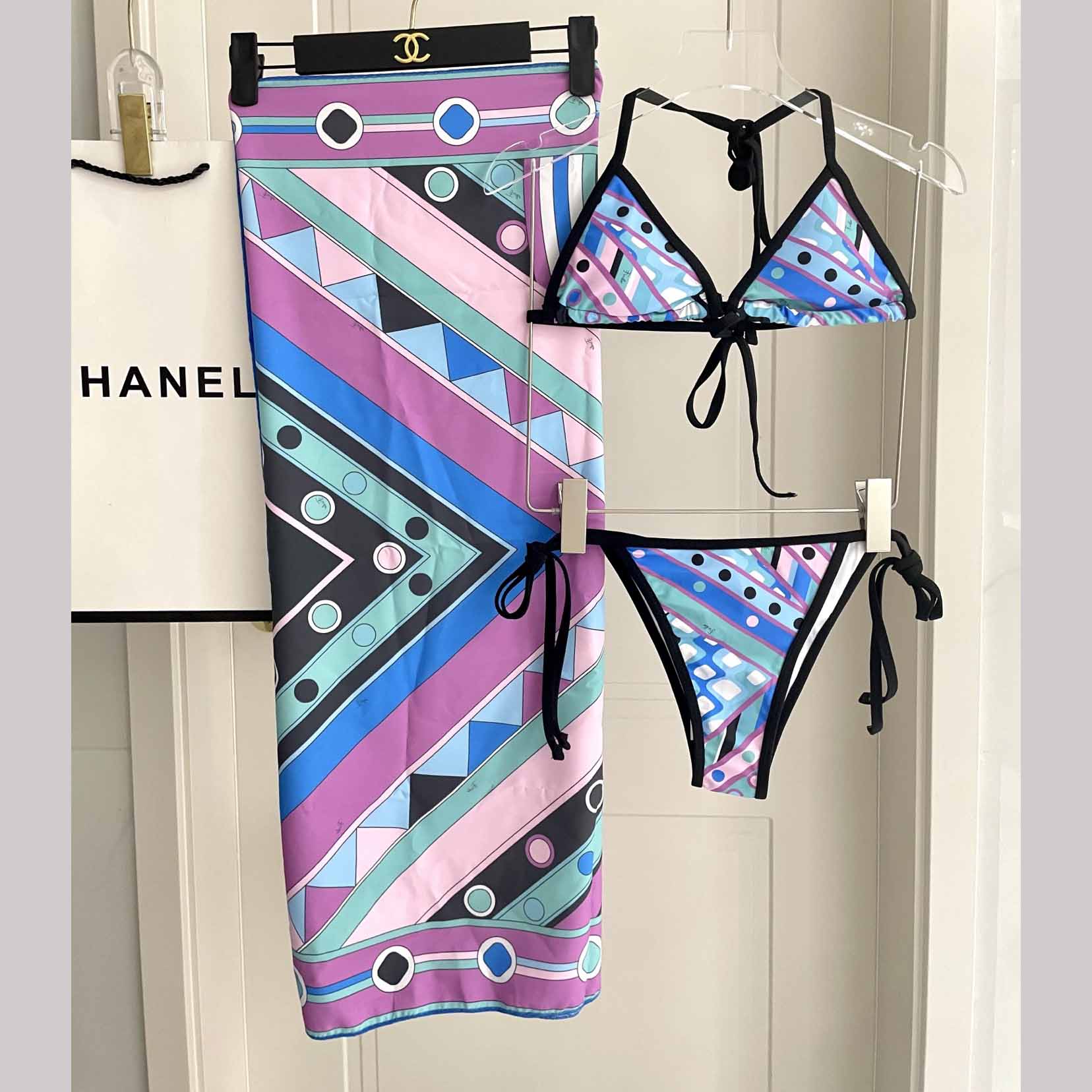 Pucci Iride-Print Bikini Top And Bikini Briefs - EUR FASHION