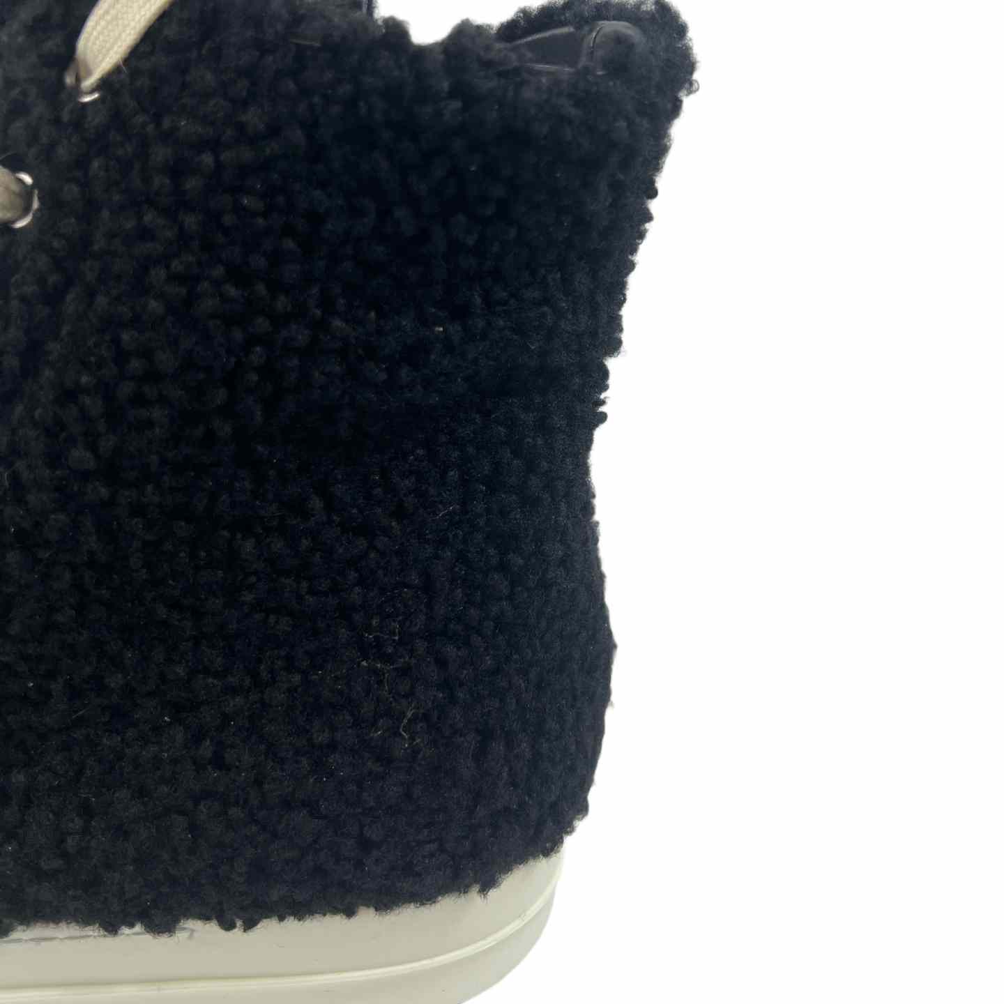 Rick Owens Fur High Top Sneakers - EUR FASHION