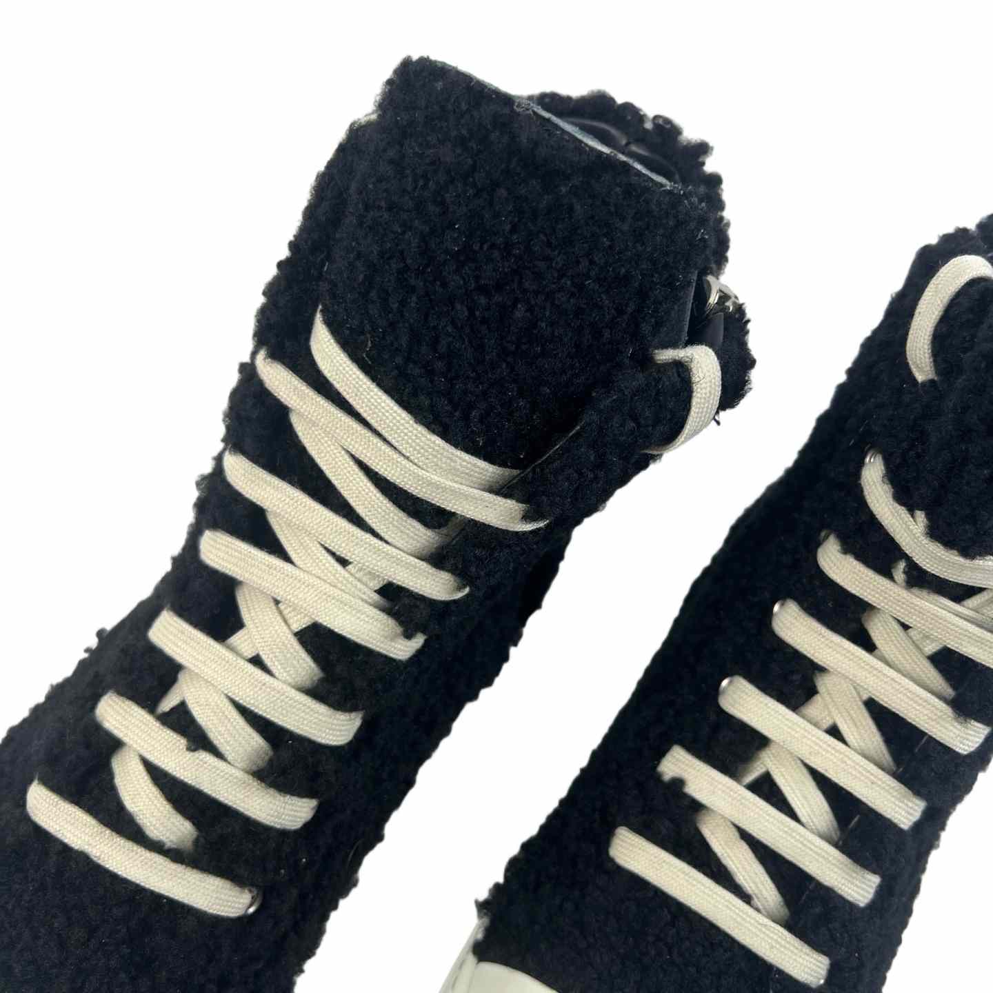 Rick Owens Fur High Top Sneakers - EUR FASHION