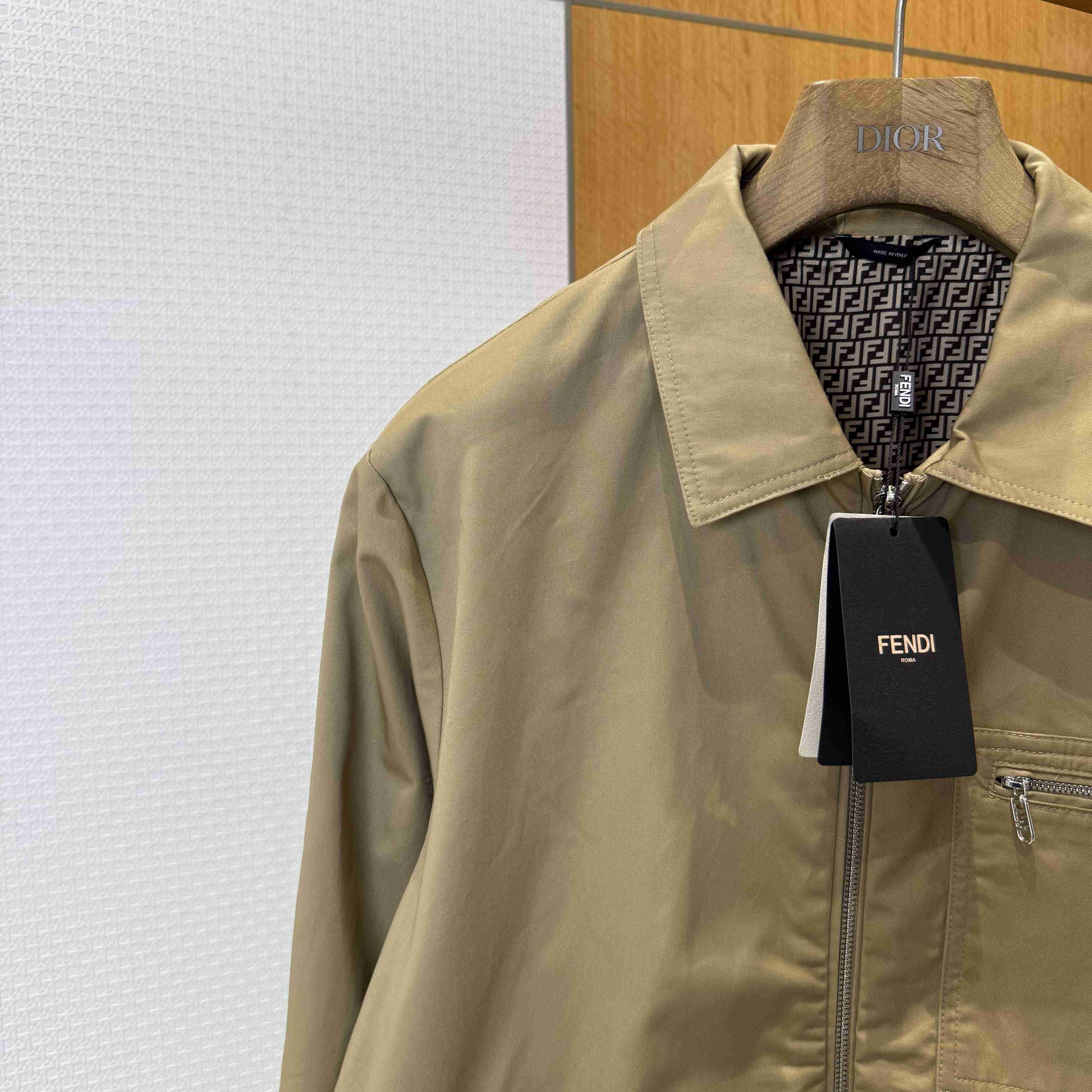Fendi Beige Gabardine Blouson - EUR FASHION