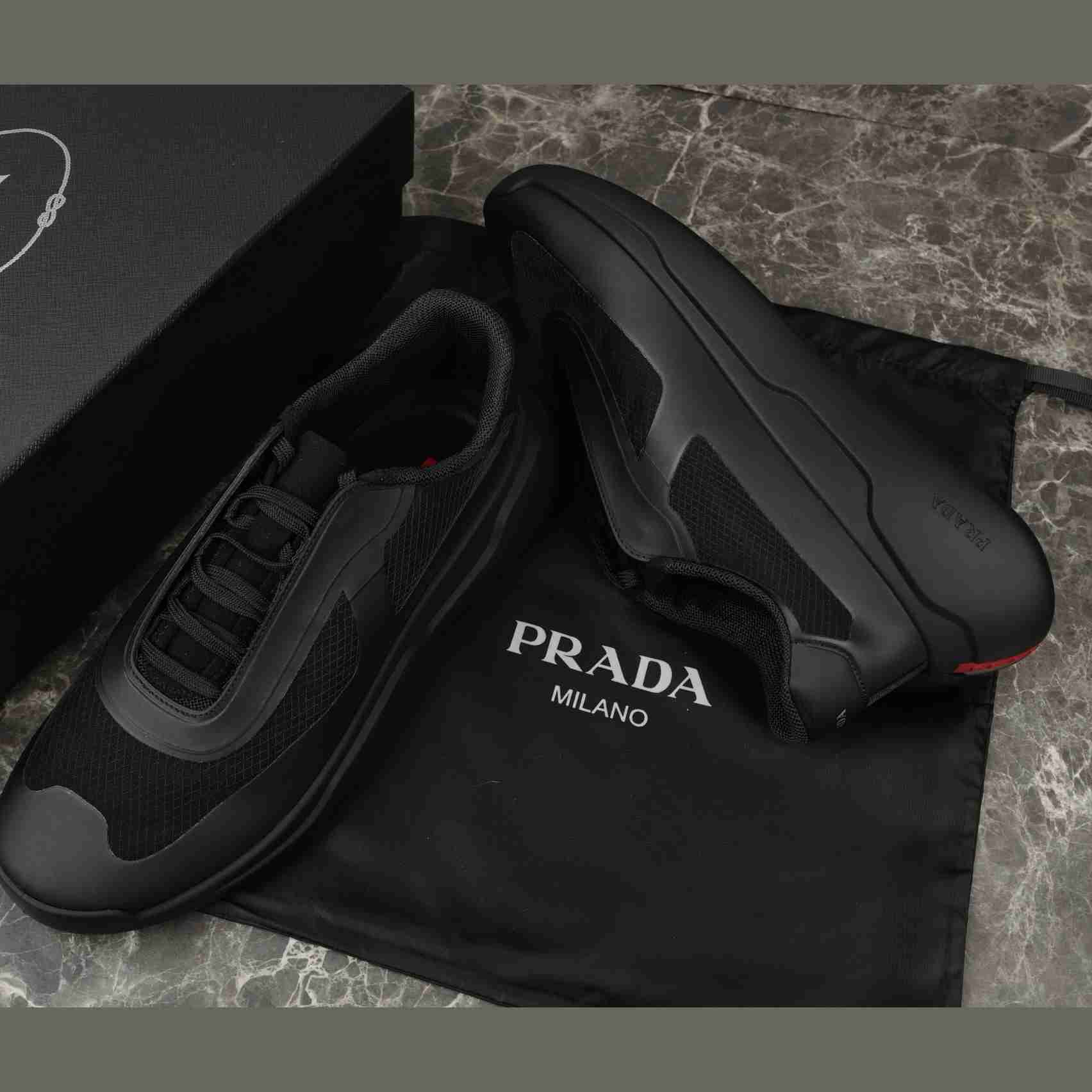 Prada America's Cup Re-Nylon And Bike Fabric Sneakers - EUR FASHION