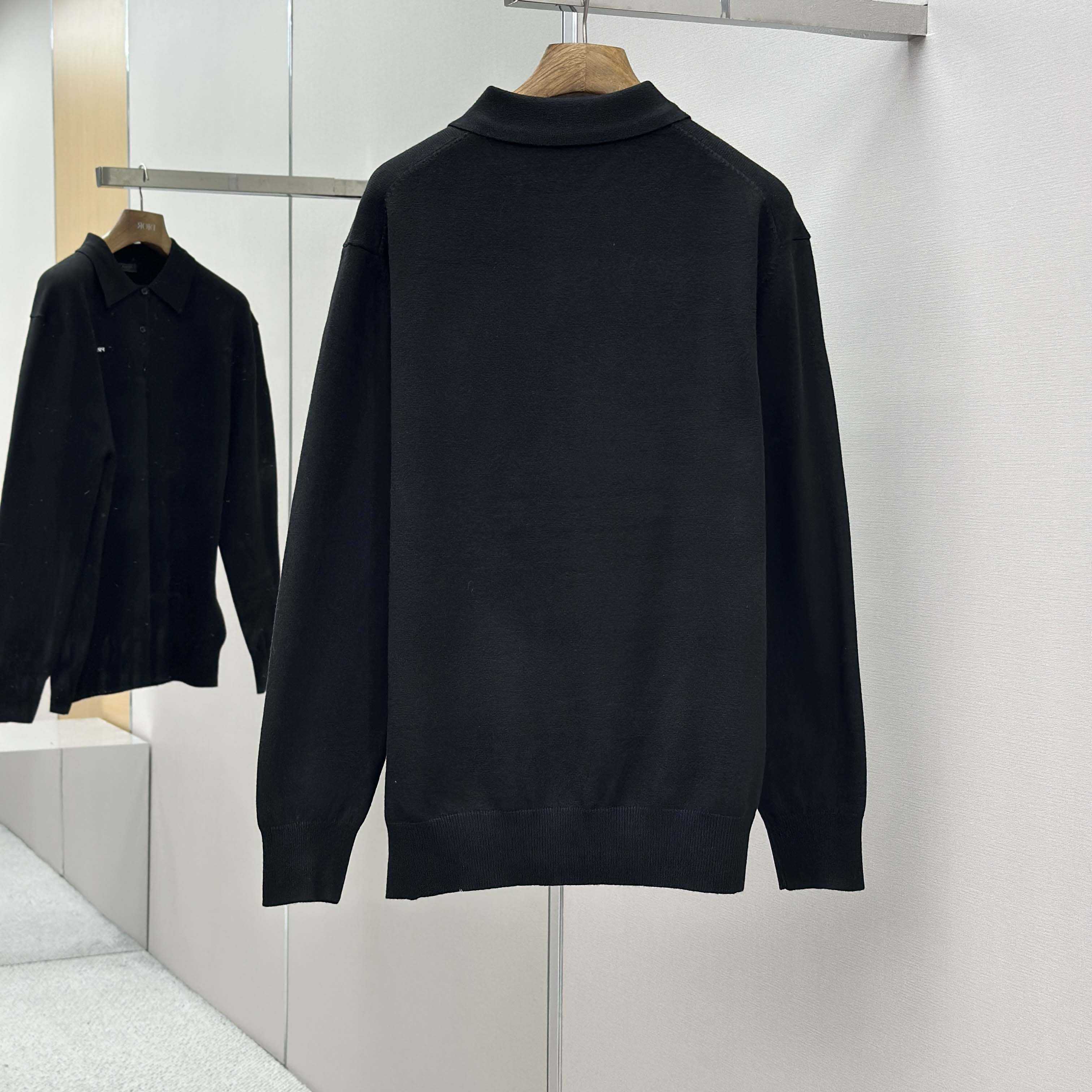 Prada Long-sleeved Superfine Wool Polo Sweater - EUR FASHION