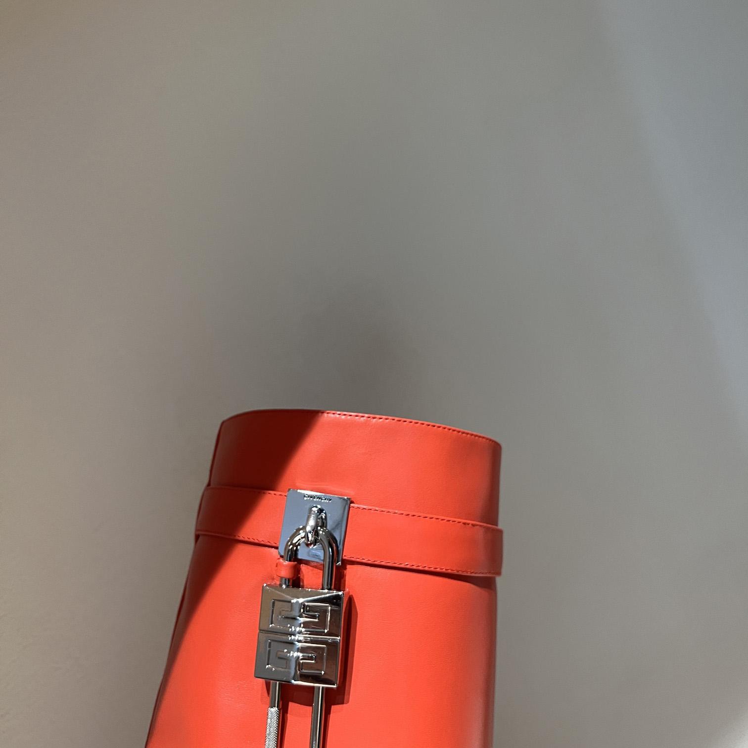 Givenchy Shark Lock Leather Knee-high Boots - EUR FASHION