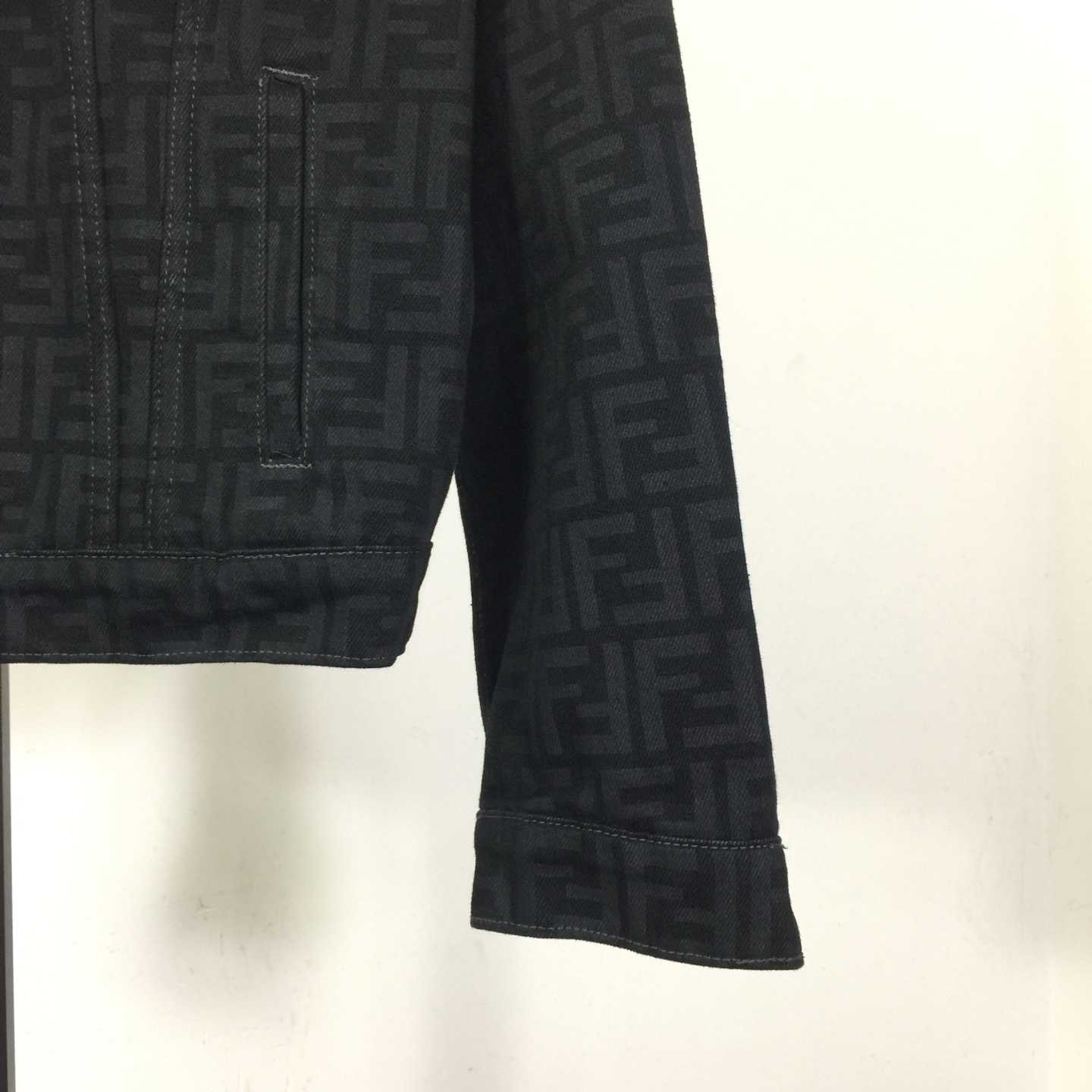 Fendi Black FF Denim Jacket - EUR FASHION
