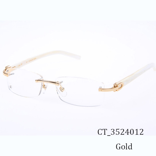 Cartier CT_3524012 White Buffalo Eyeglasses In Gold - EUR FASHION