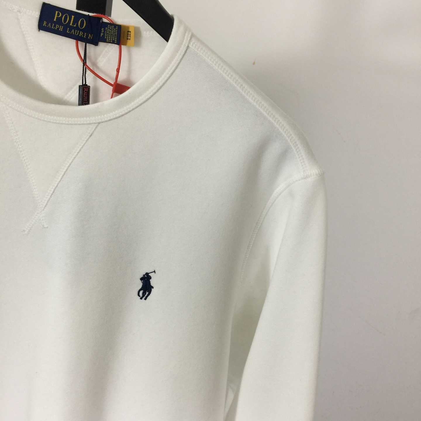 Ralph Lauren White Cotton-blend Crewneck - EUR FASHION