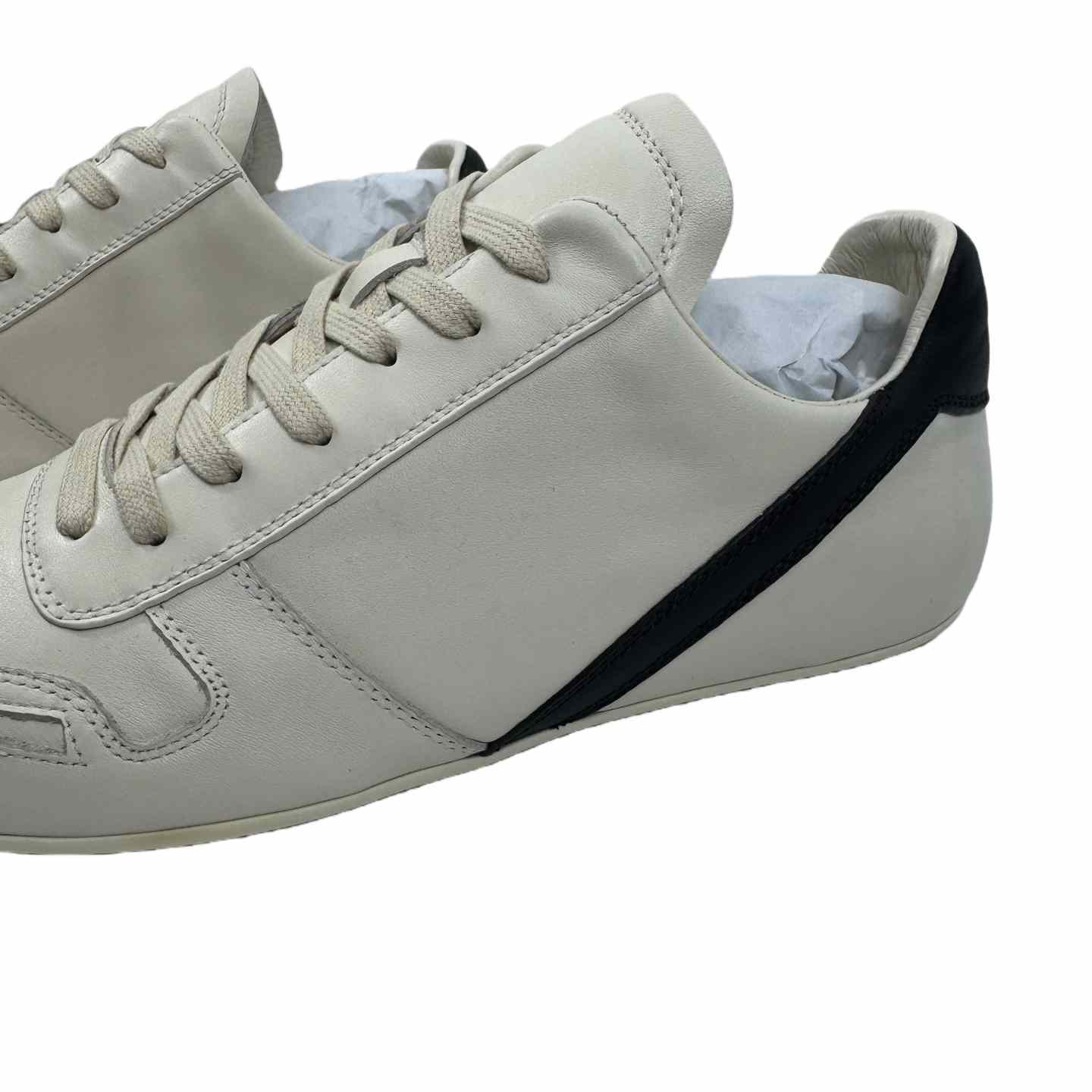 Rick Owens Minimal Sneak Leather Panel Sneakers - EUR FASHION