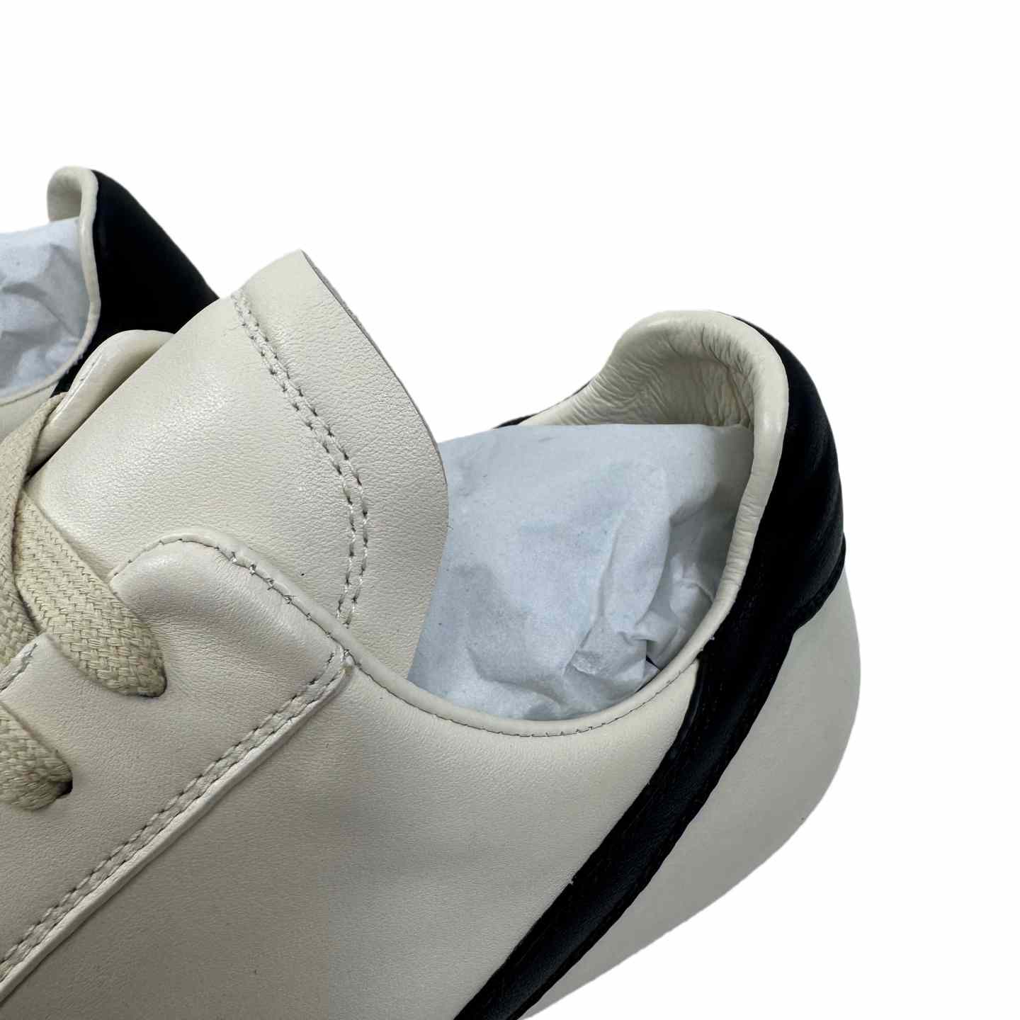 Rick Owens Minimal Sneak Leather Panel Sneakers - EUR FASHION