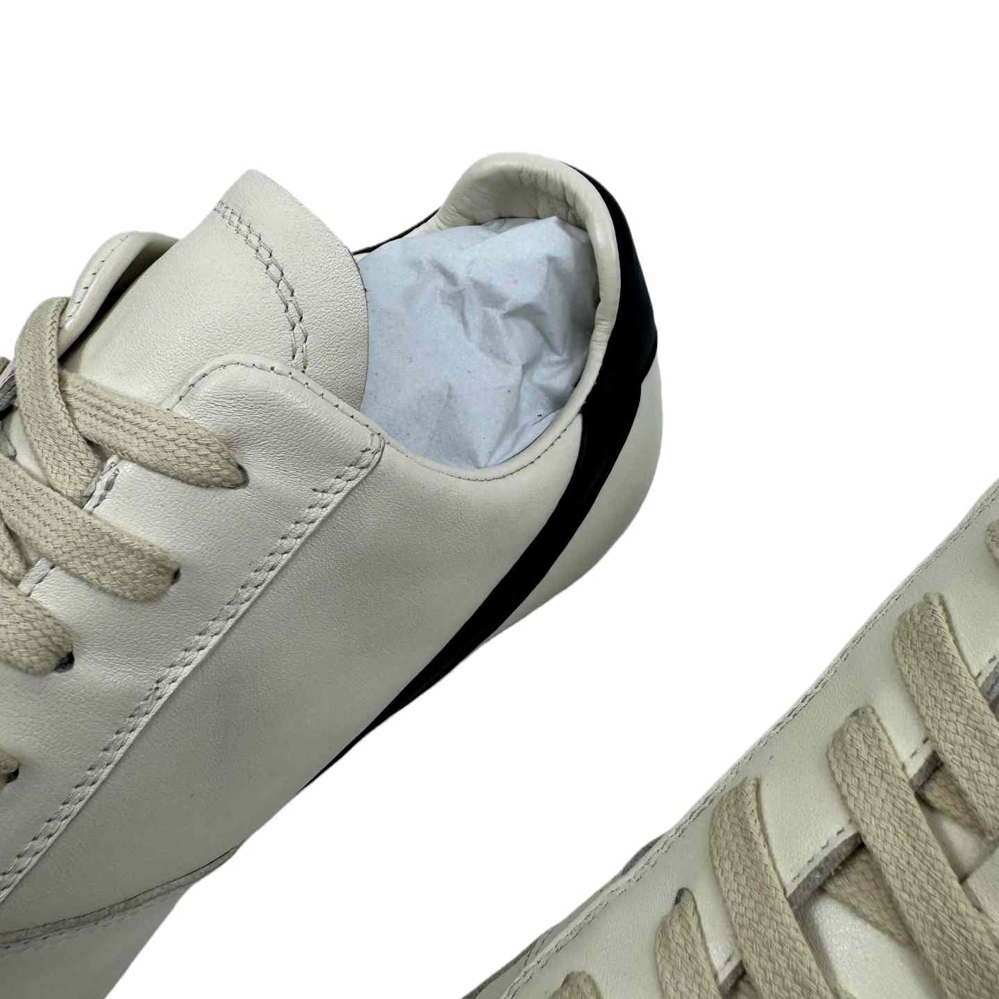 Rick Owens Minimal Sneak Leather Panel Sneakers - EUR FASHION