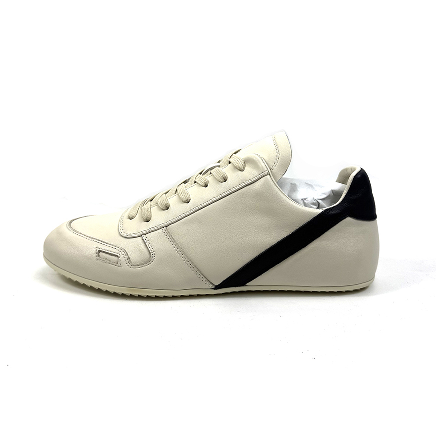 Rick Owens Minimal Sneak Leather Panel Sneakers - EUR FASHION